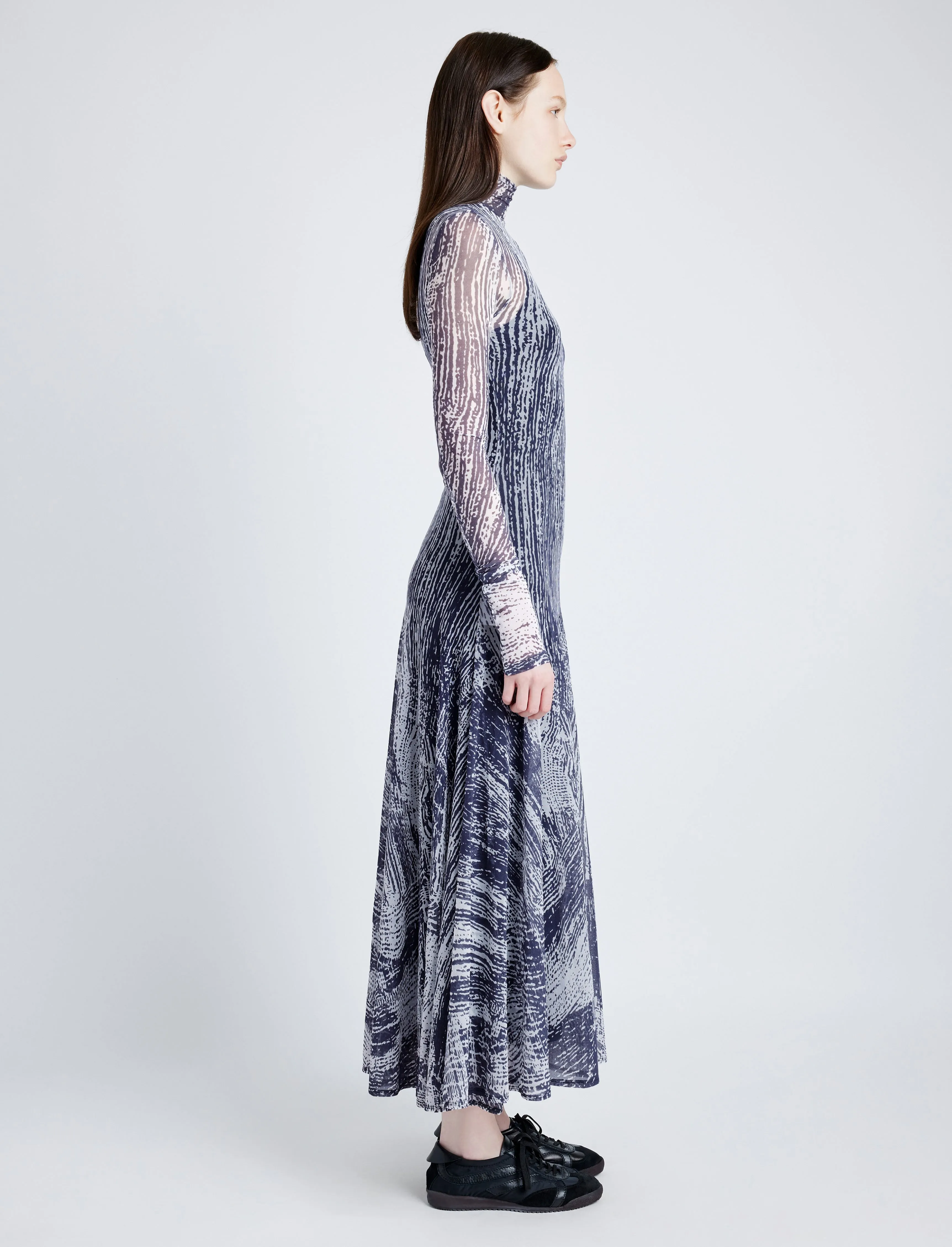 Gemma Dress in Printed Tulle Jersey sold by Proenza Schouler product image thumbnail 3