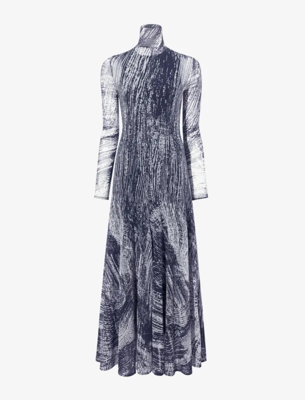 Gemma Dress in Printed Tulle Jersey sold by Proenza Schouler