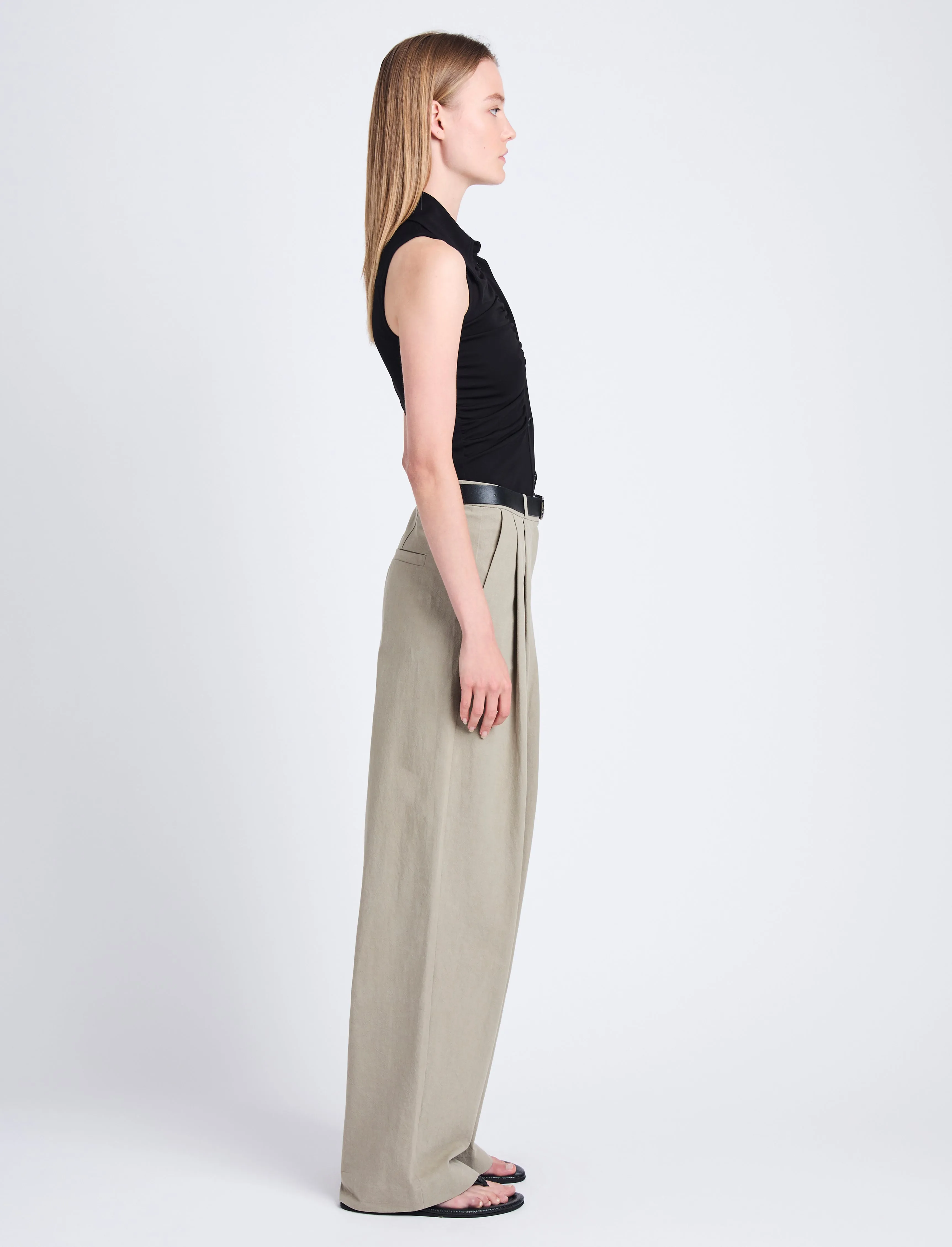 Florence Ruched Top in Matte Crepe Jersey sold by Proenza Schouler product image thumbnail 4