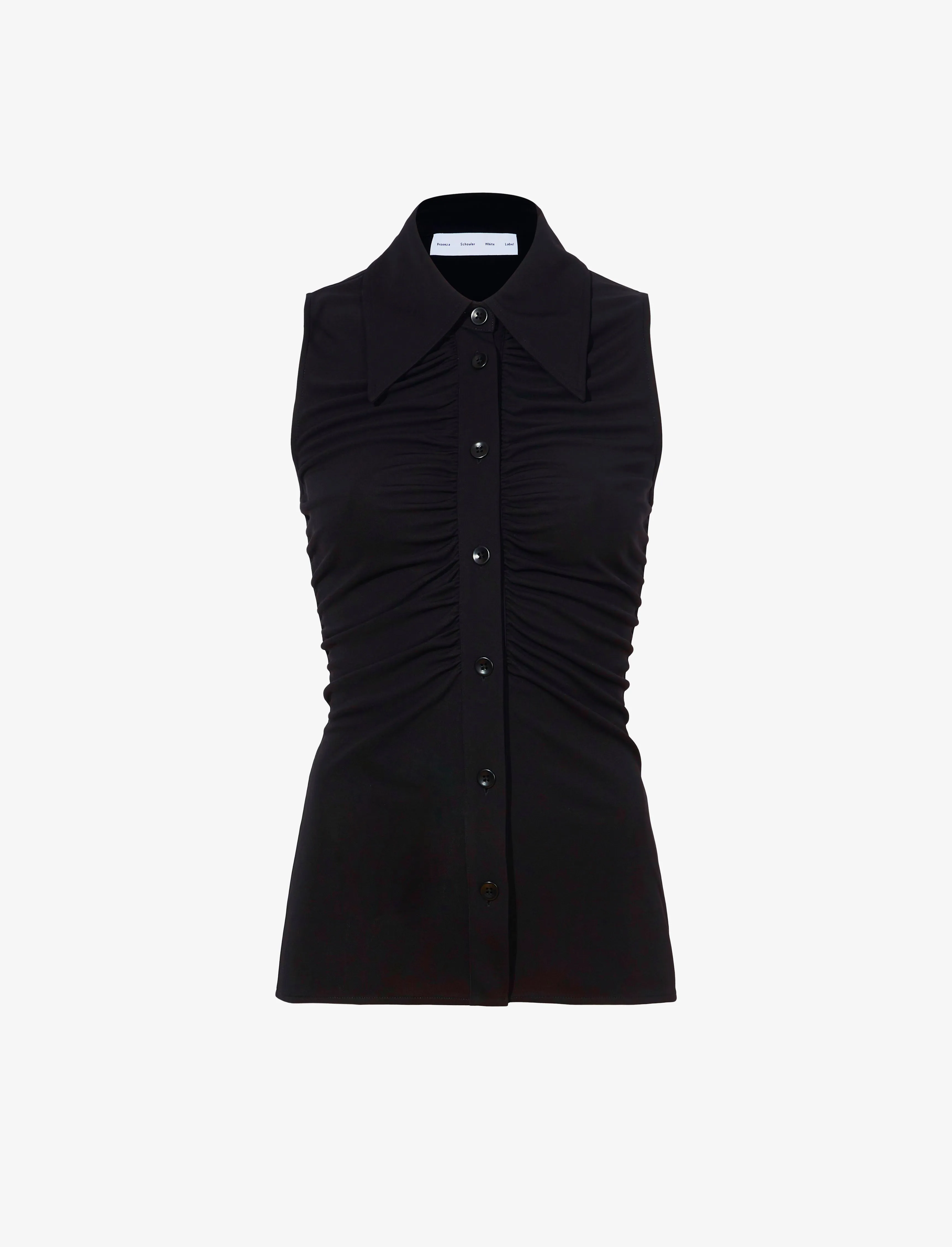 Florence Ruched Top in Matte Crepe Jersey sold by Proenza Schouler