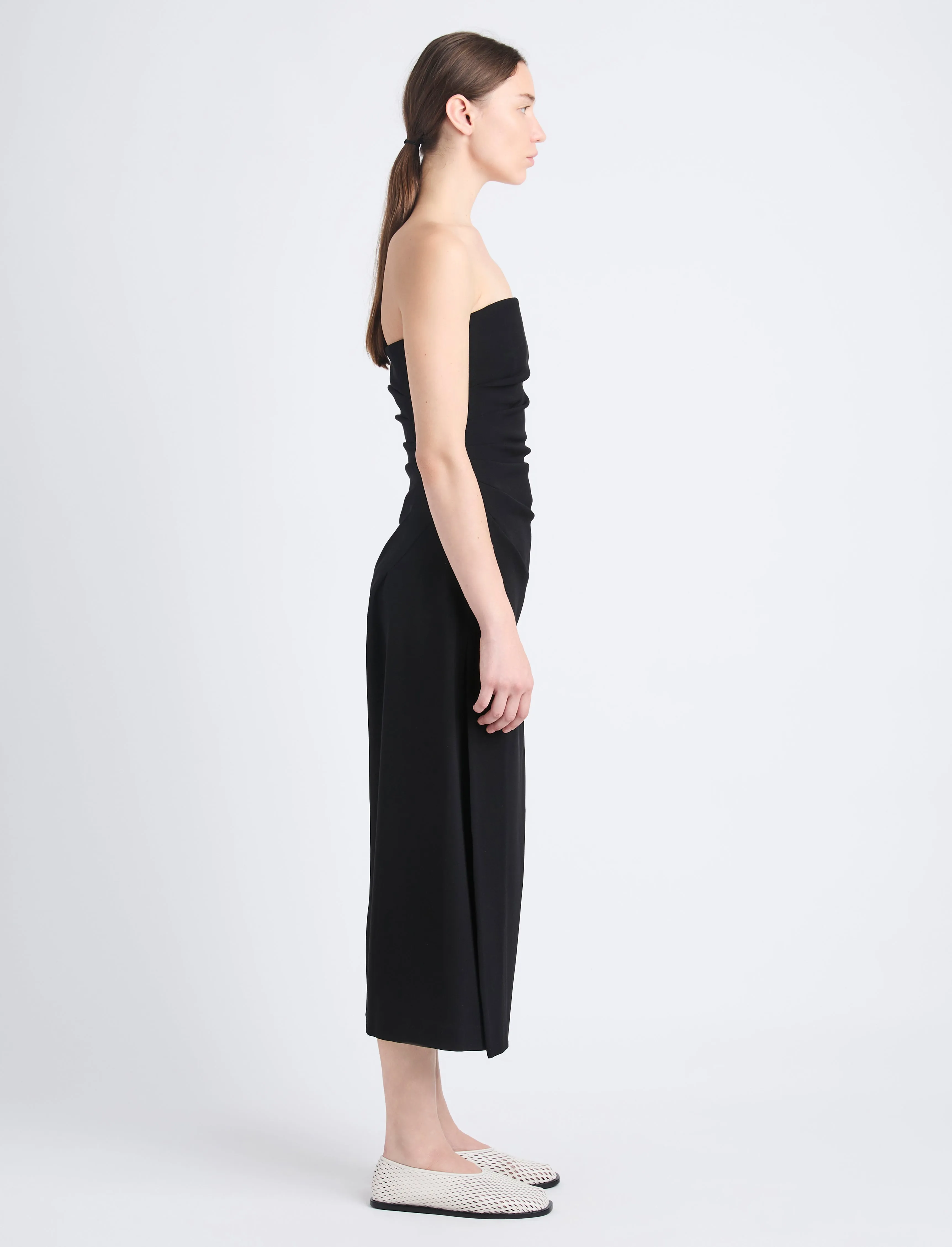 Shira Strapless Dress In Matte Double Crepe sold by Proenza Schouler product image thumbnail 3