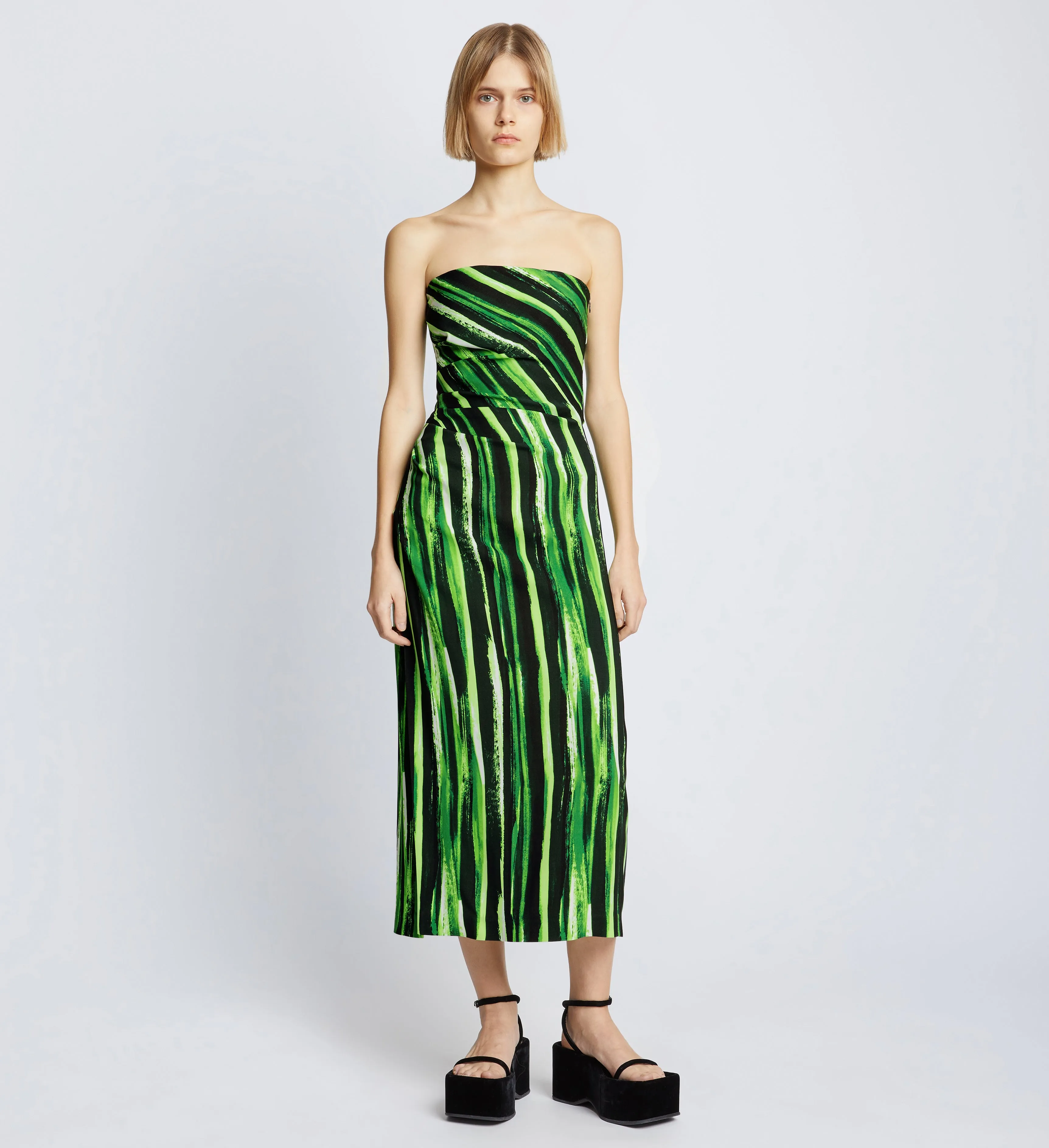 Painted Stripe Strapless Dress sold by Proenza Schouler product image thumbnail 2