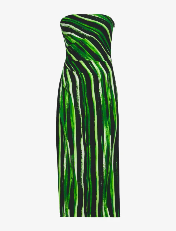 Painted Stripe Strapless Dress made by Proenza Schouler