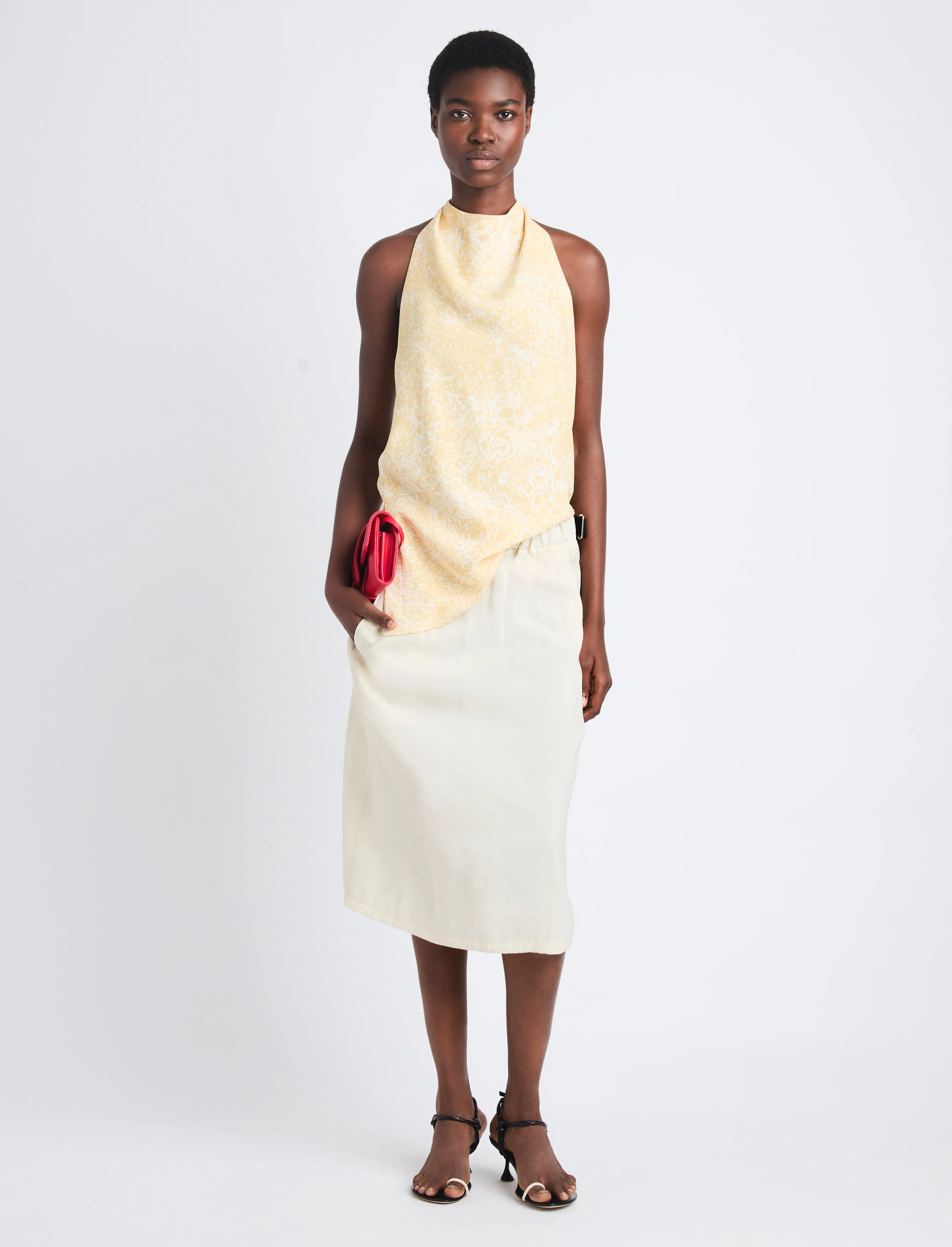 Theda Top in Printed Viscose Crepe sold by Proenza Schouler product image thumbnail 3