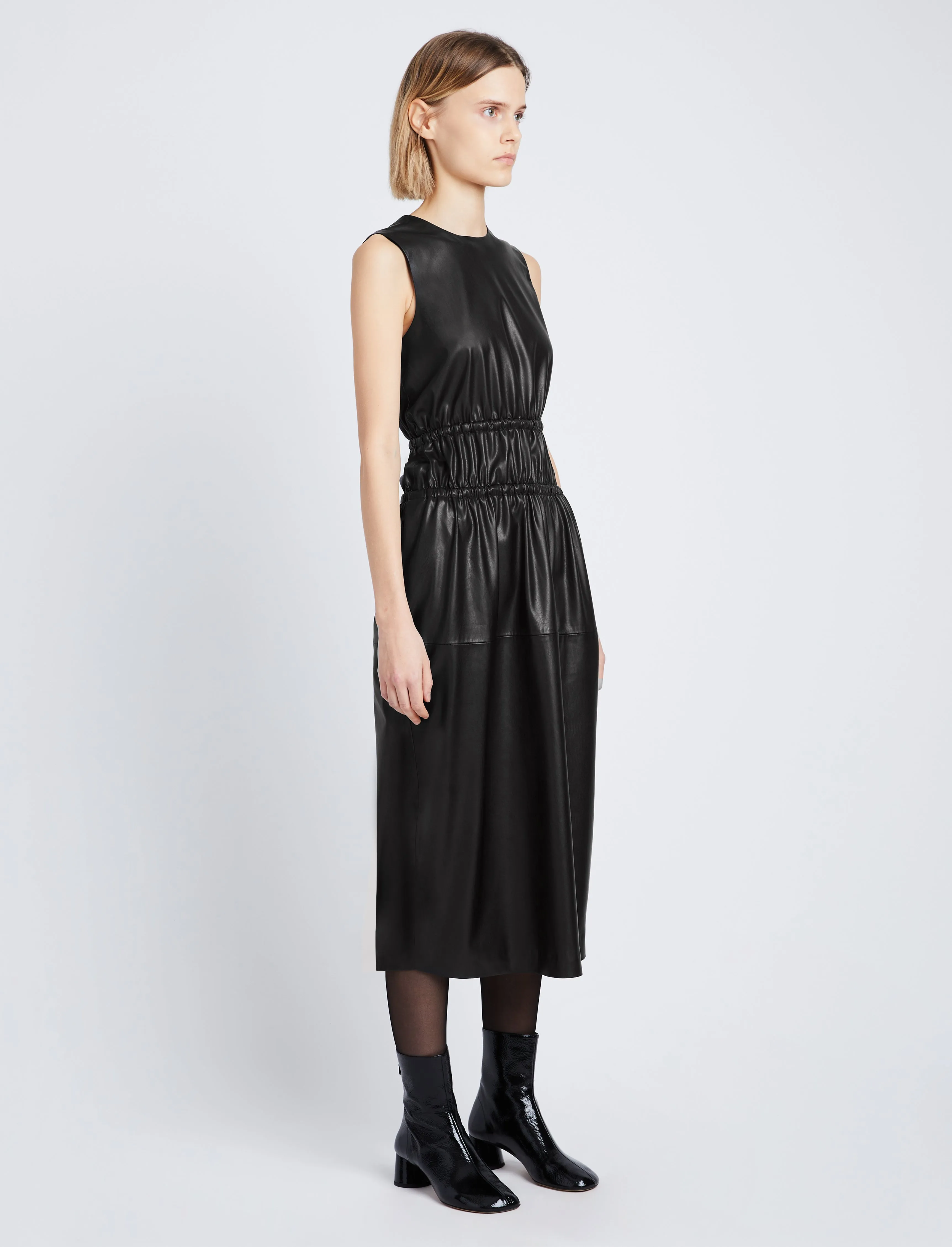 Faux Leather Drawstring Dress sold by Proenza Schouler product image thumbnail 3