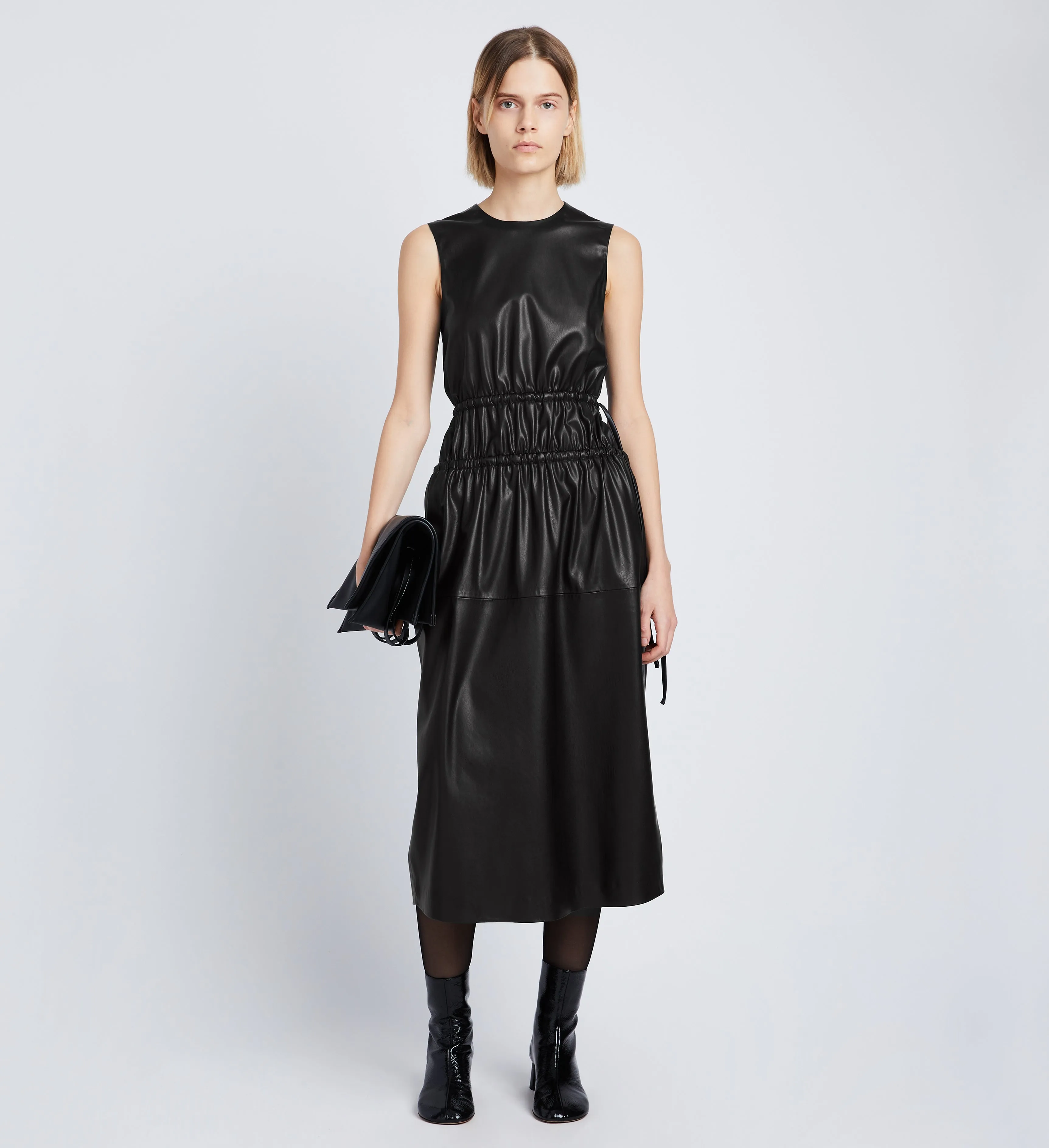 Faux Leather Drawstring Dress sold by Proenza Schouler product image thumbnail 2