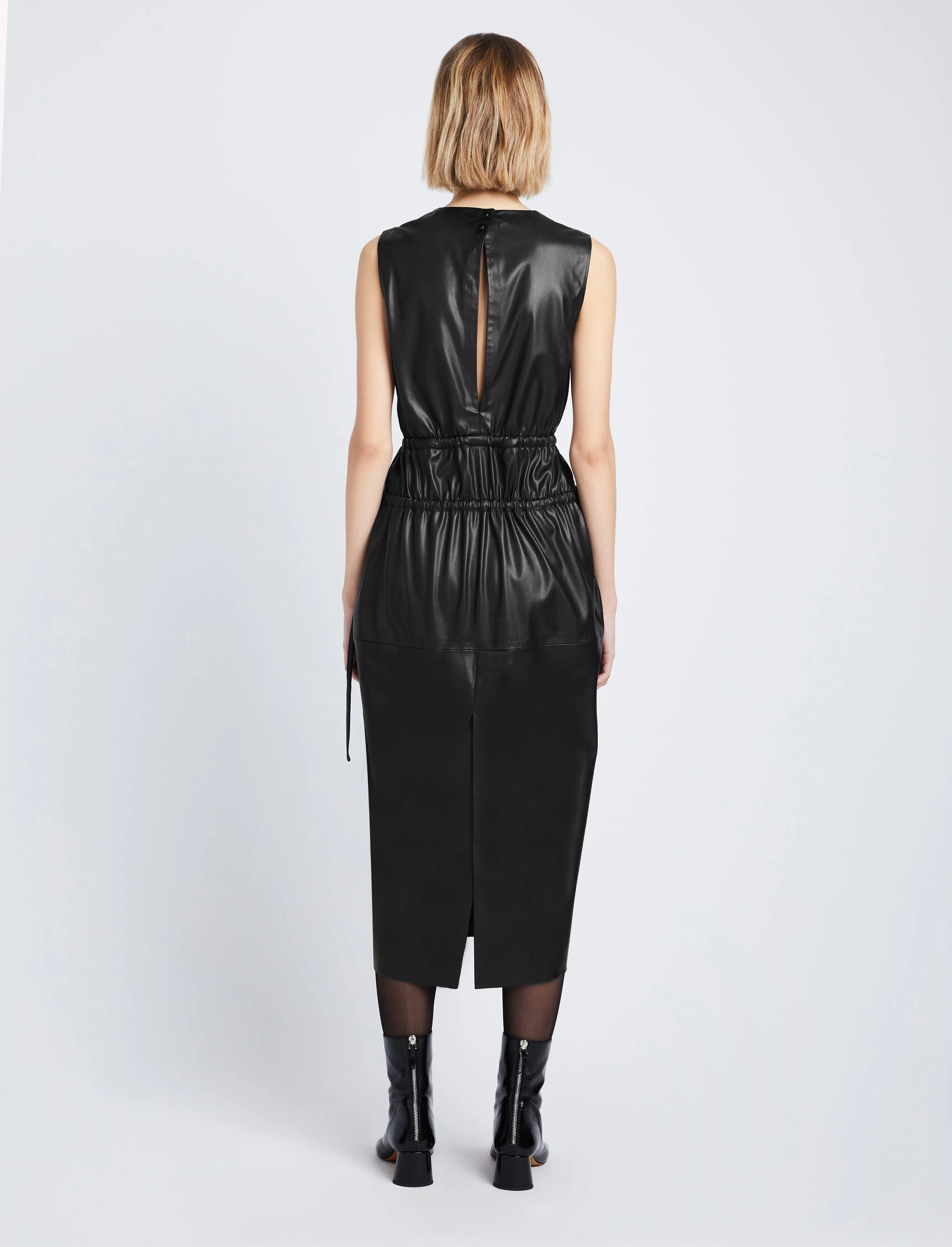 Faux Leather Drawstring Dress sold by Proenza Schouler product image thumbnail 4