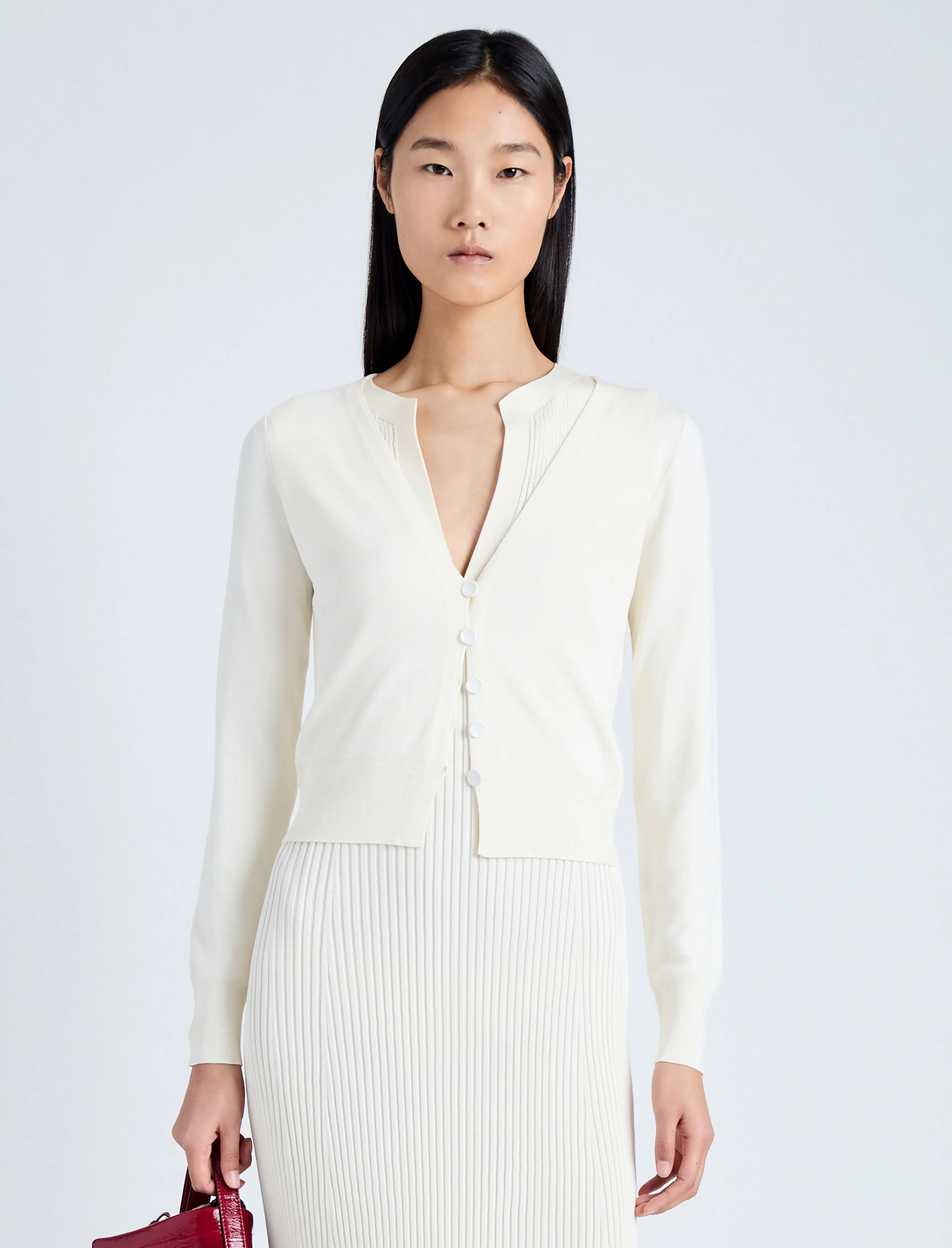 Addie Cardigan in Silk Viscose sold by Proenza Schouler product image thumbnail 2