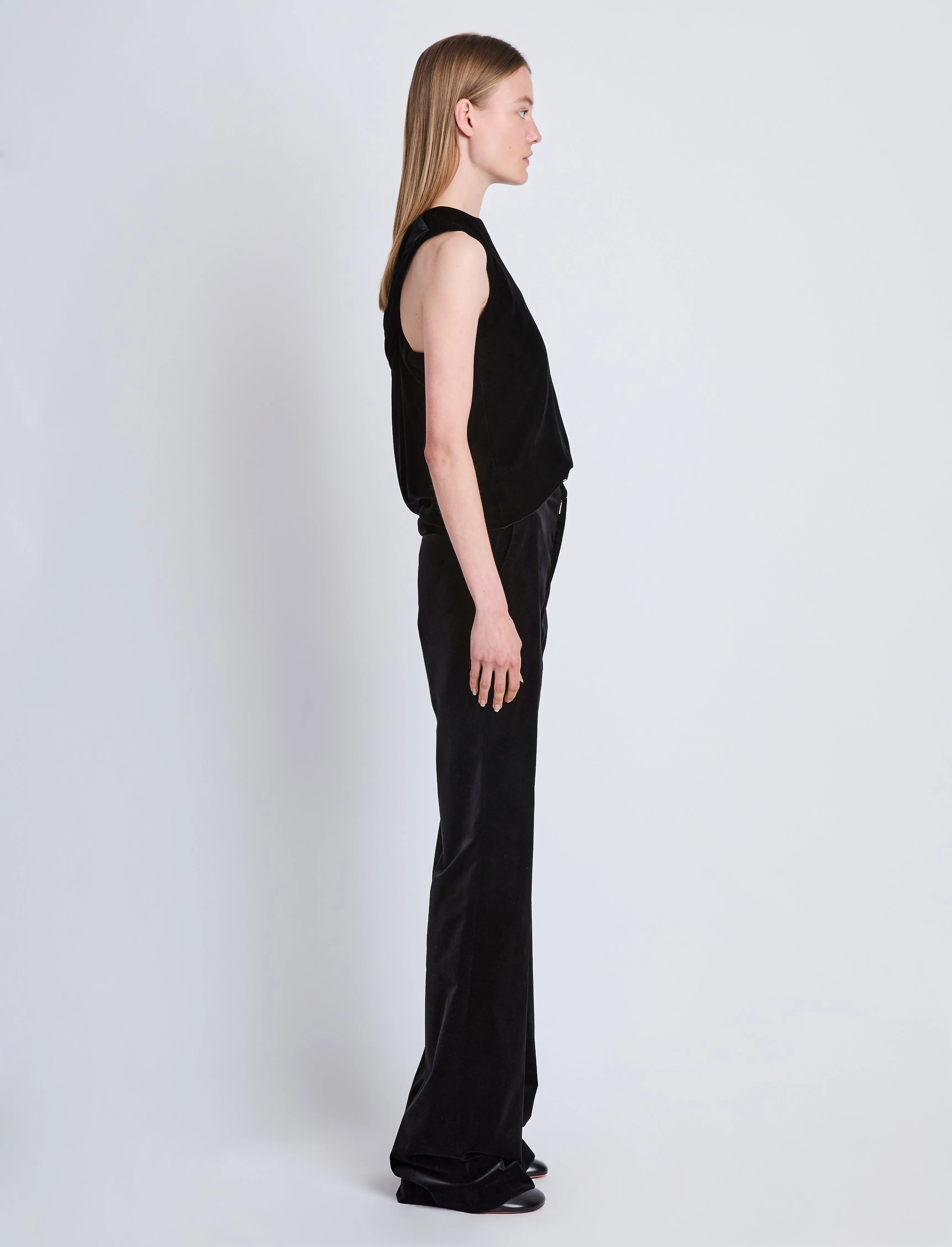 Marie Tuxedo Pant in Velvet Suiting sold by Proenza Schouler product image thumbnail 3