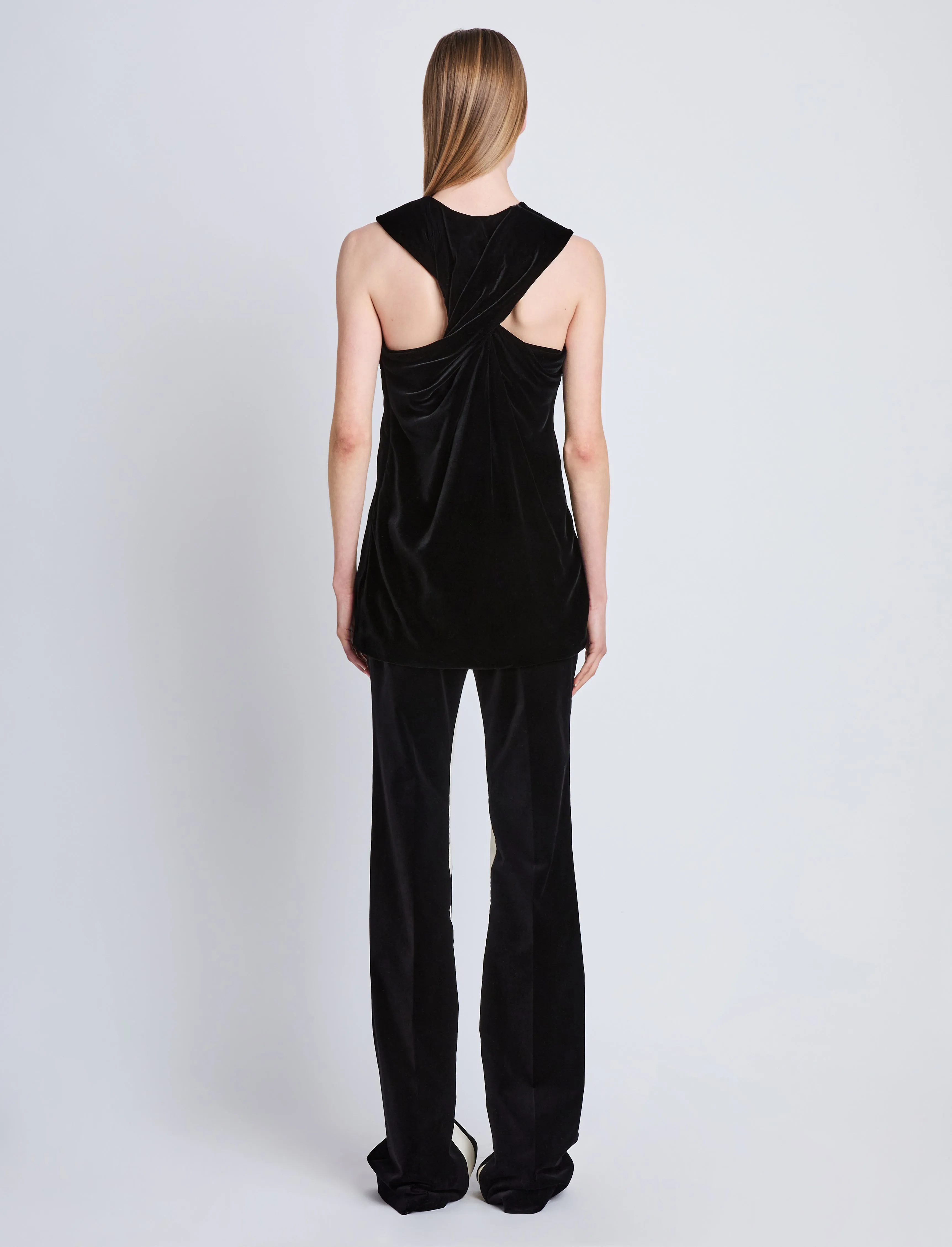 Marie Tuxedo Pant in Velvet Suiting sold by Proenza Schouler product image thumbnail 4