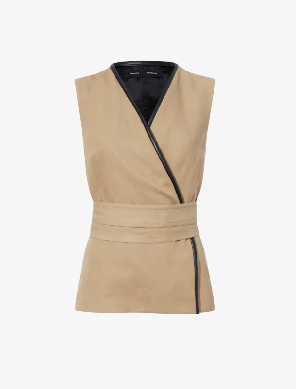 Elliot Top in Cotton Linen made by Proenza Schouler