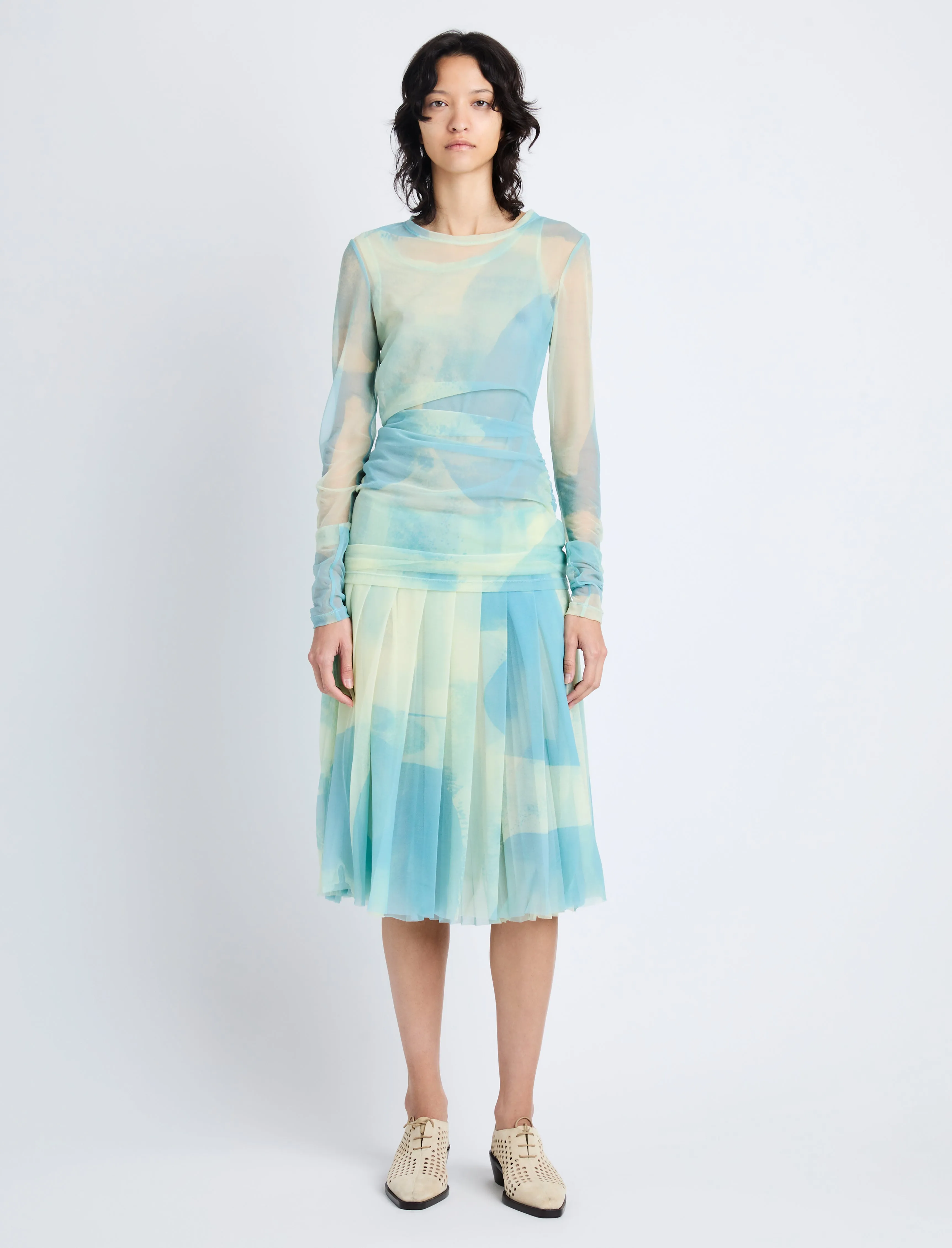 Judy Skirt in Printed Nylon Jersey sold by Proenza Schouler product image thumbnail 2