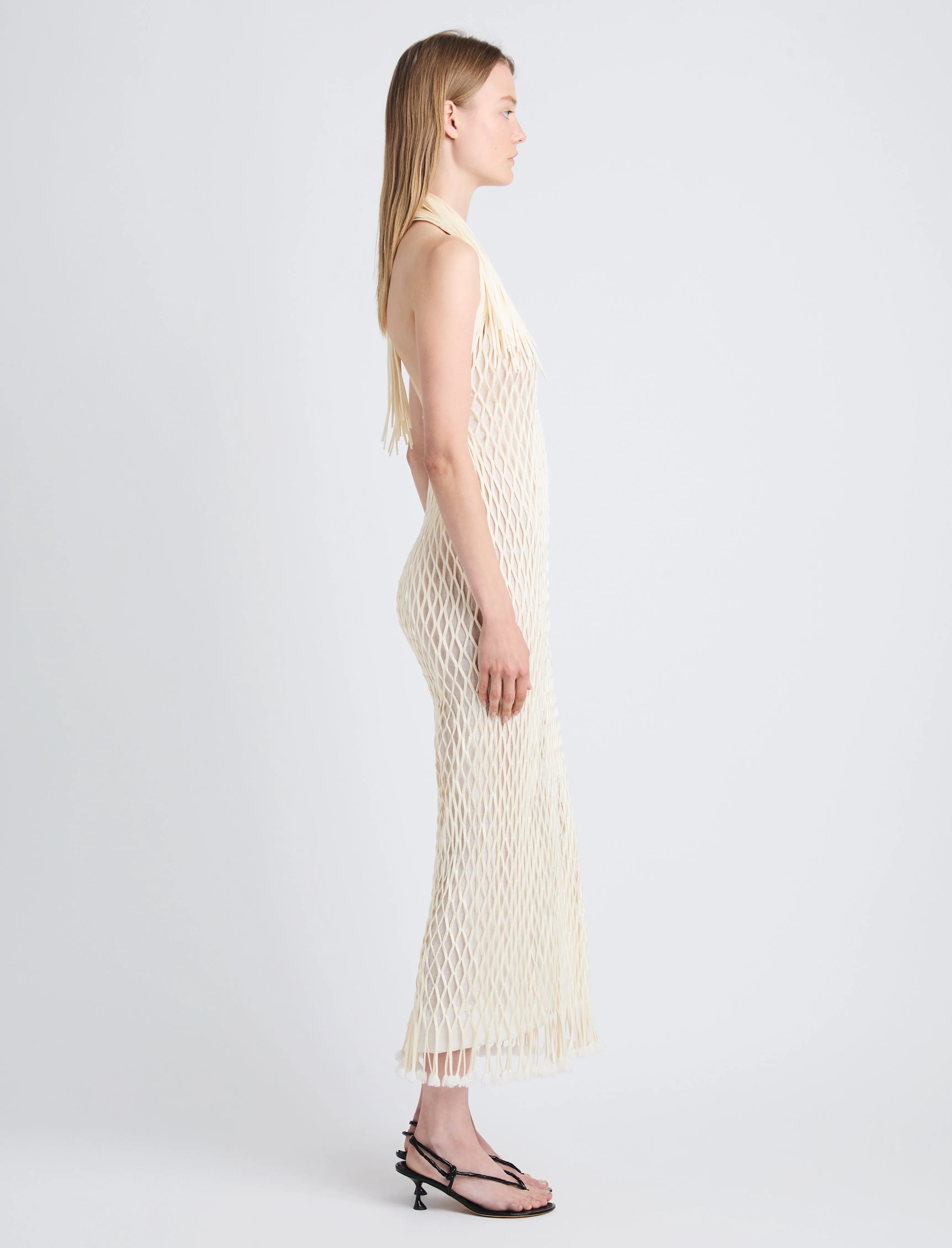 Zora Dress in Satin Ribbon sold by Proenza Schouler product image thumbnail 3