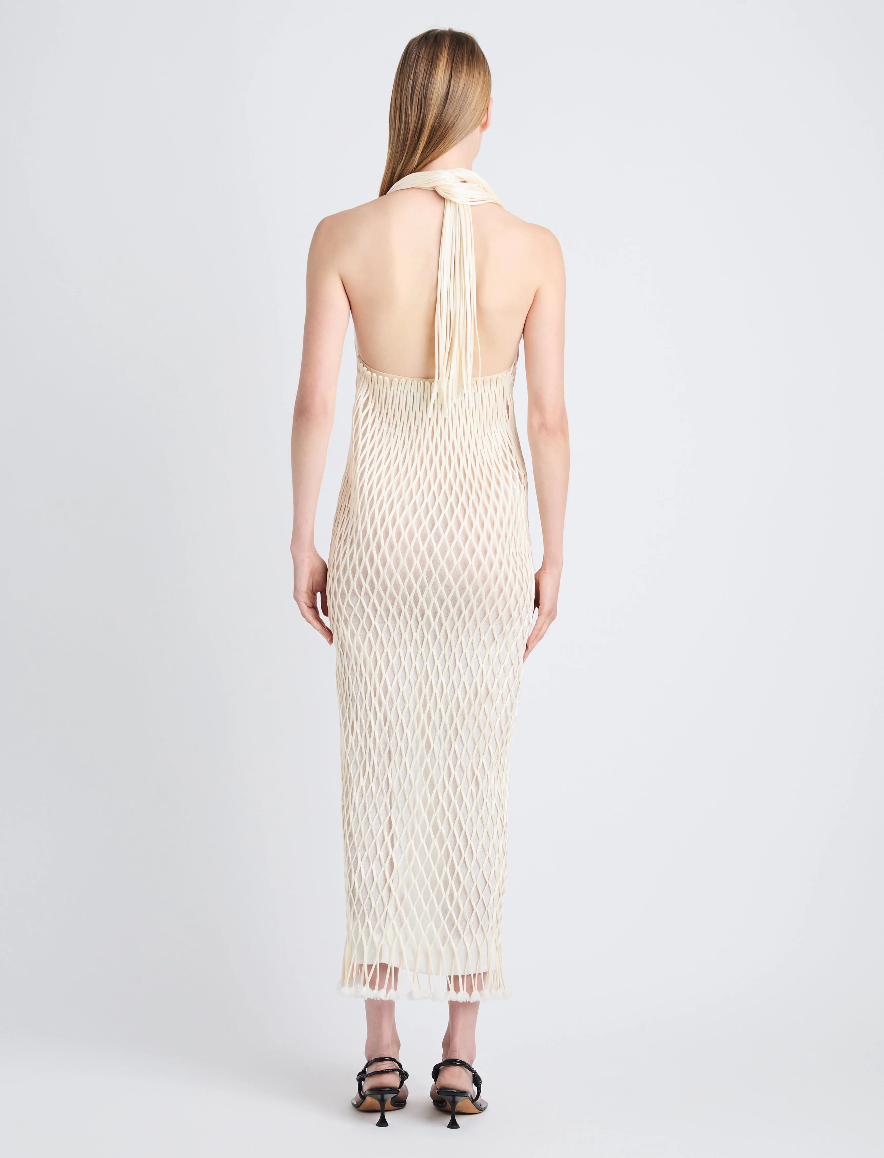 Zora Dress in Satin Ribbon sold by Proenza Schouler product image thumbnail 4