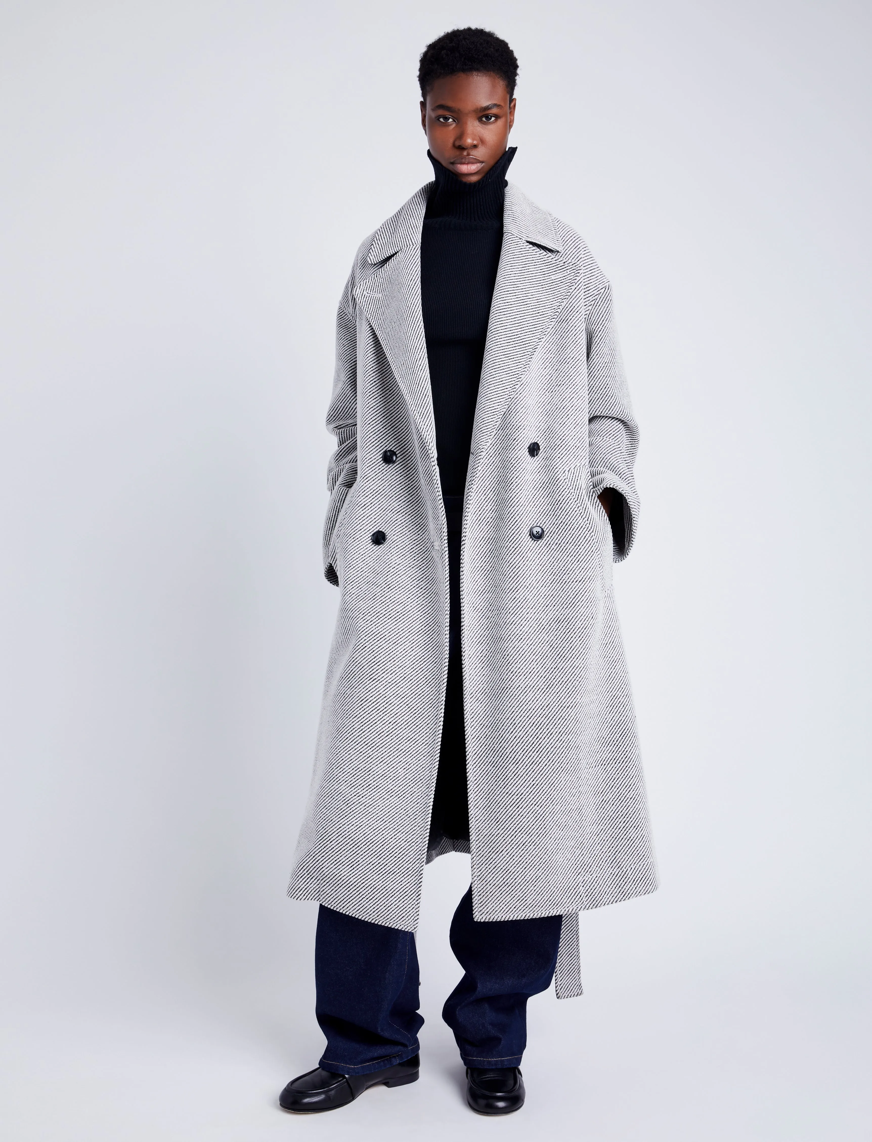 Ronan Coat in Soft Twill Coating sold by Proenza Schouler product image thumbnail 2