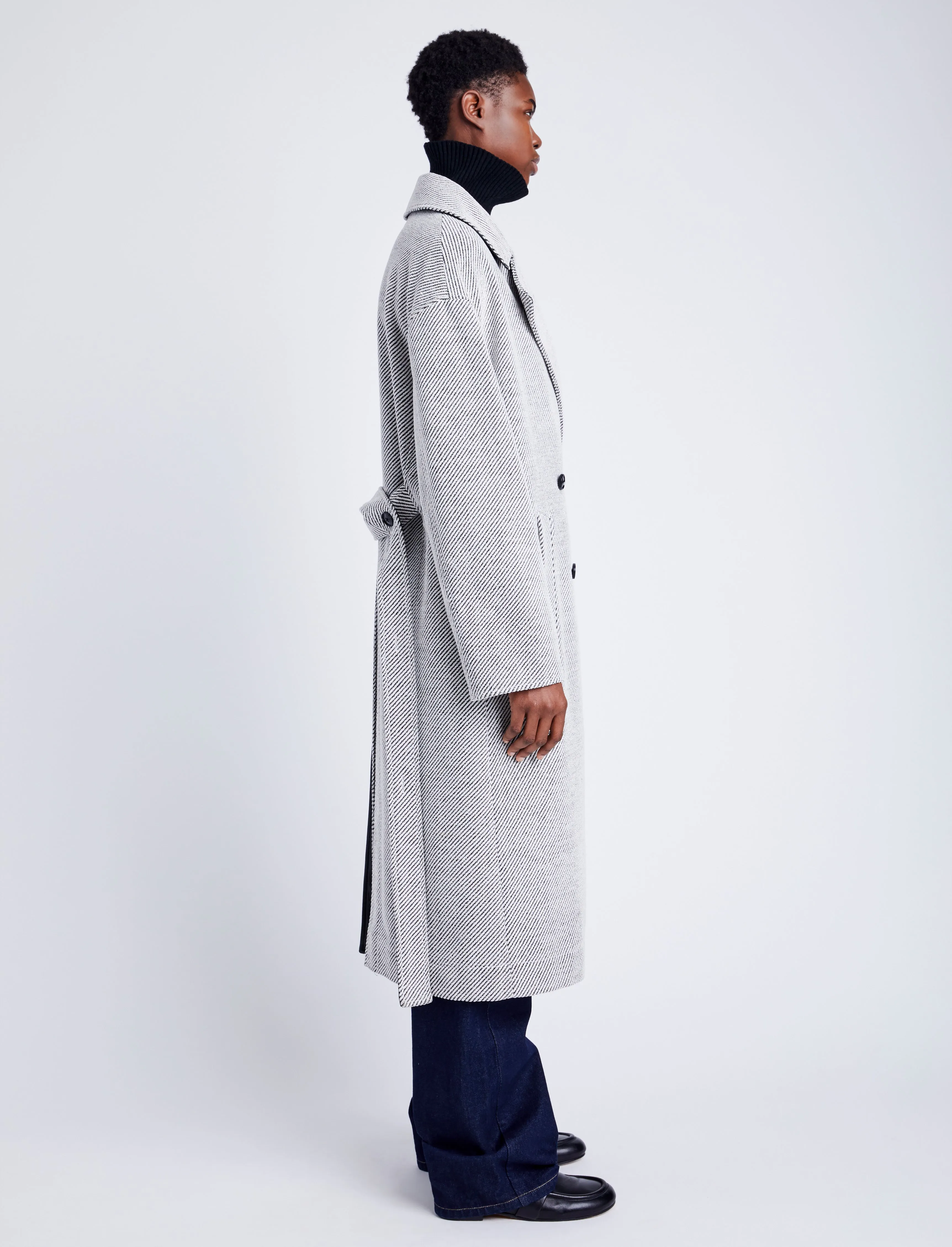 Ronan Coat in Soft Twill Coating sold by Proenza Schouler product image thumbnail 3