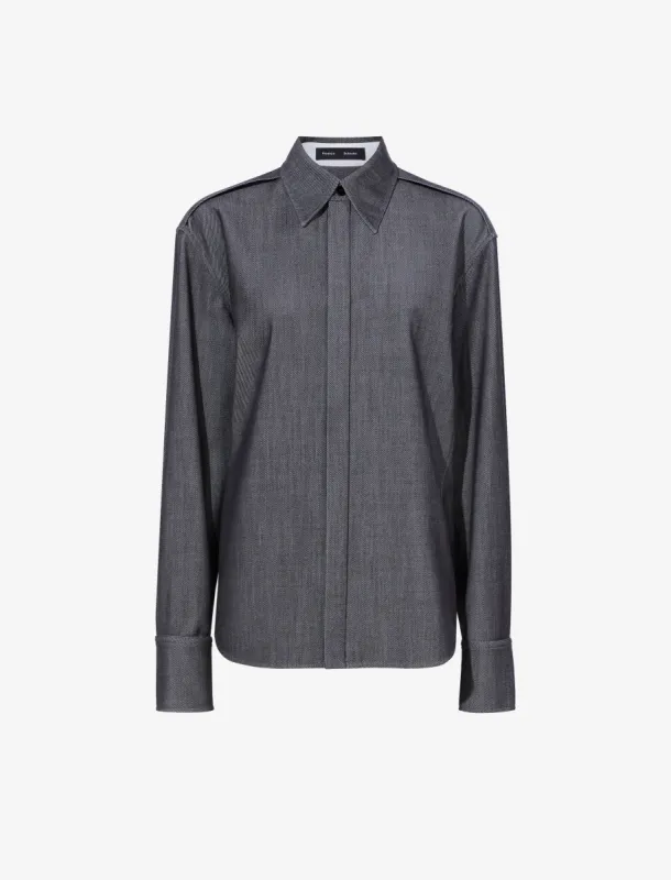 Maya Shirt in Wool Melange made by Proenza Schouler