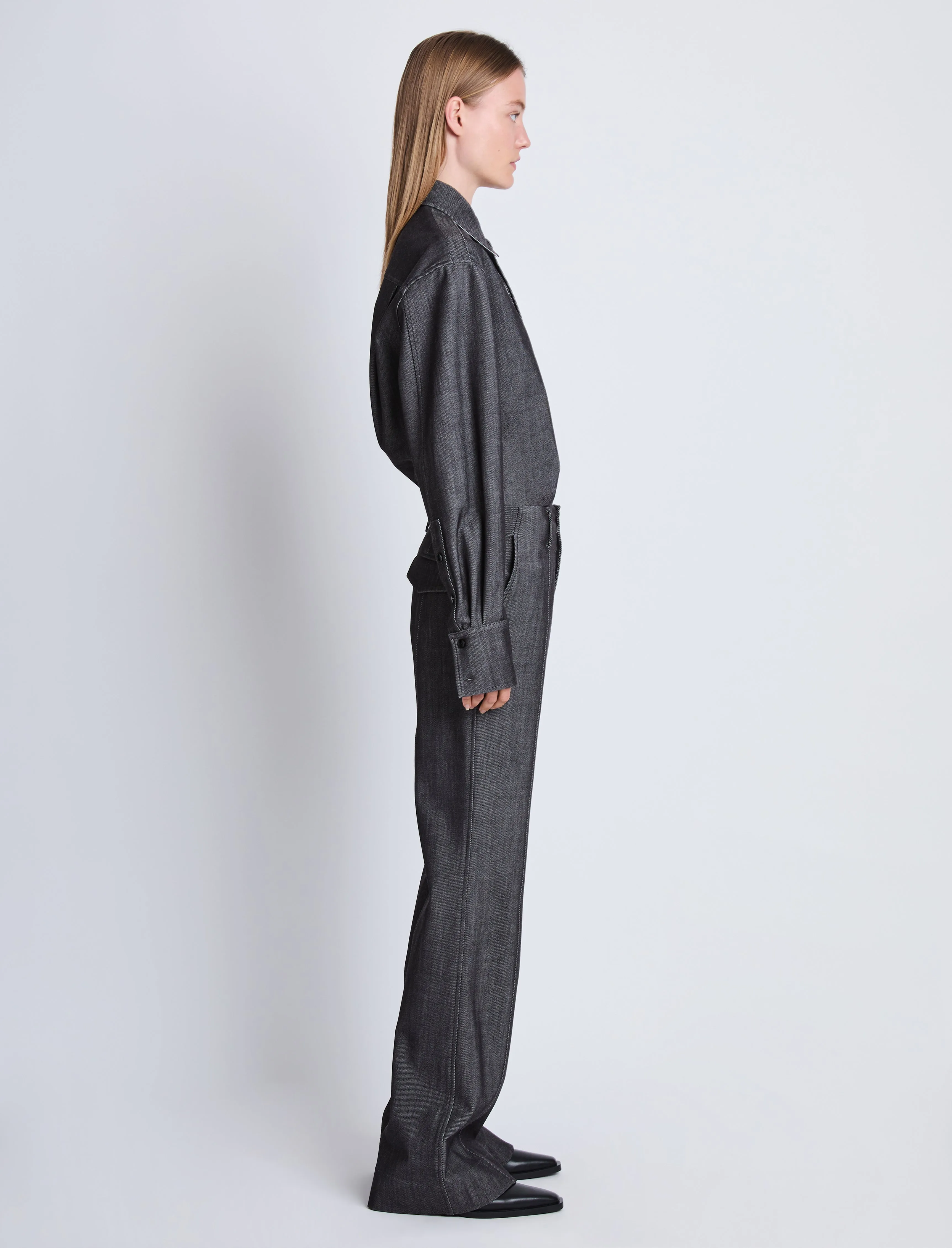 Maya Shirt in Wool Melange sold by Proenza Schouler product image thumbnail 4