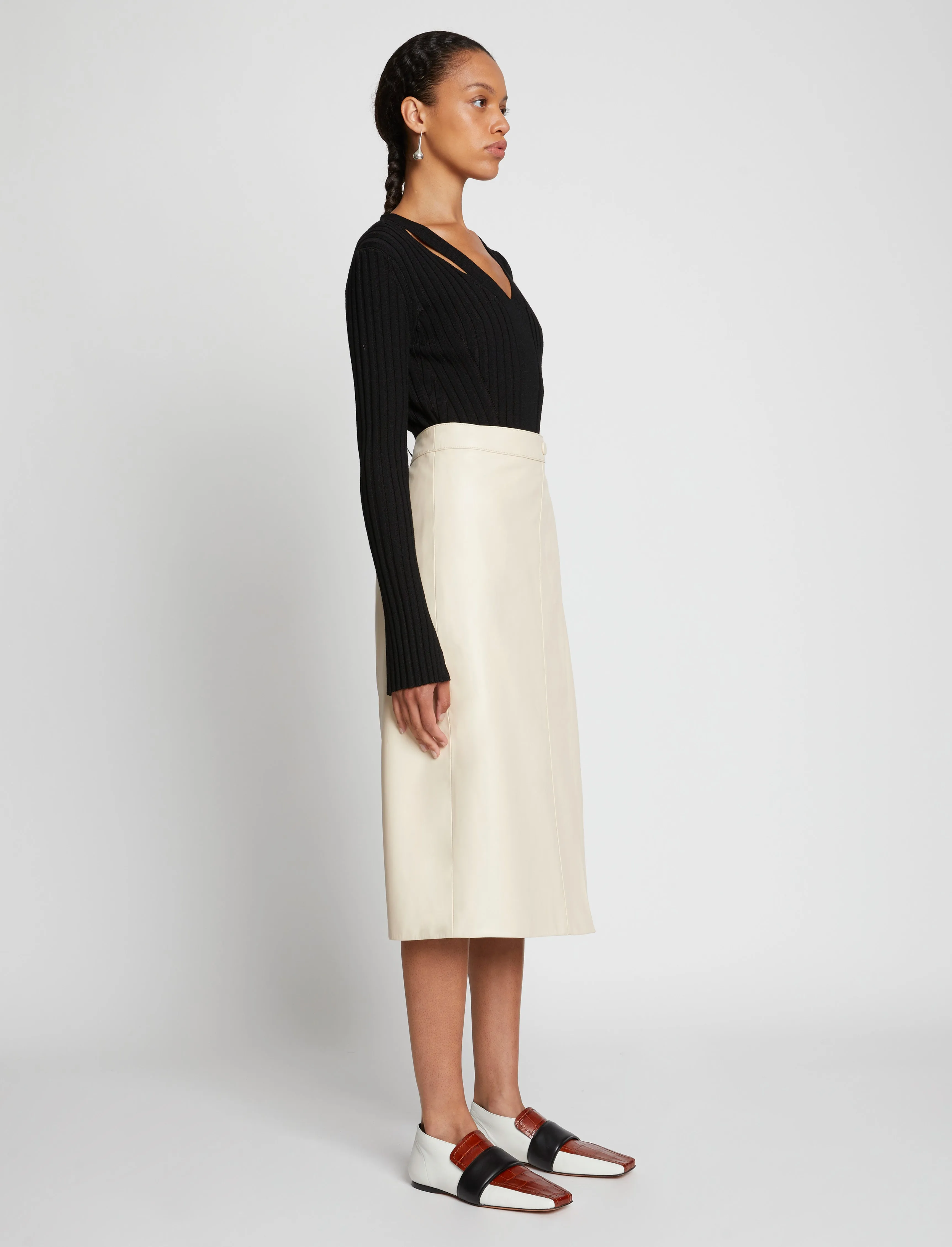 Faux Leather Wrap Skirt sold by Proenza Schouler product image thumbnail 3