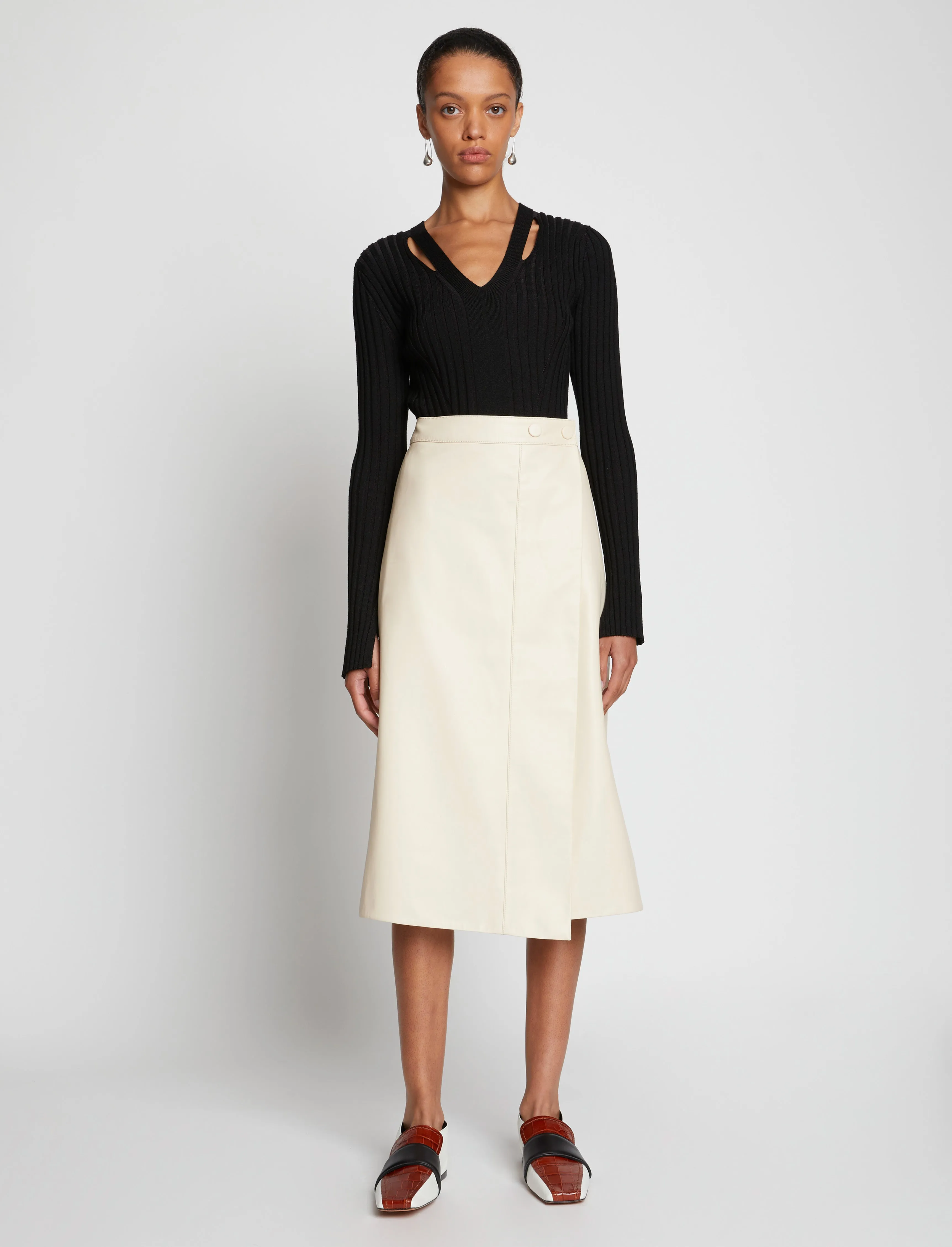 Faux Leather Wrap Skirt sold by Proenza Schouler product image thumbnail 2