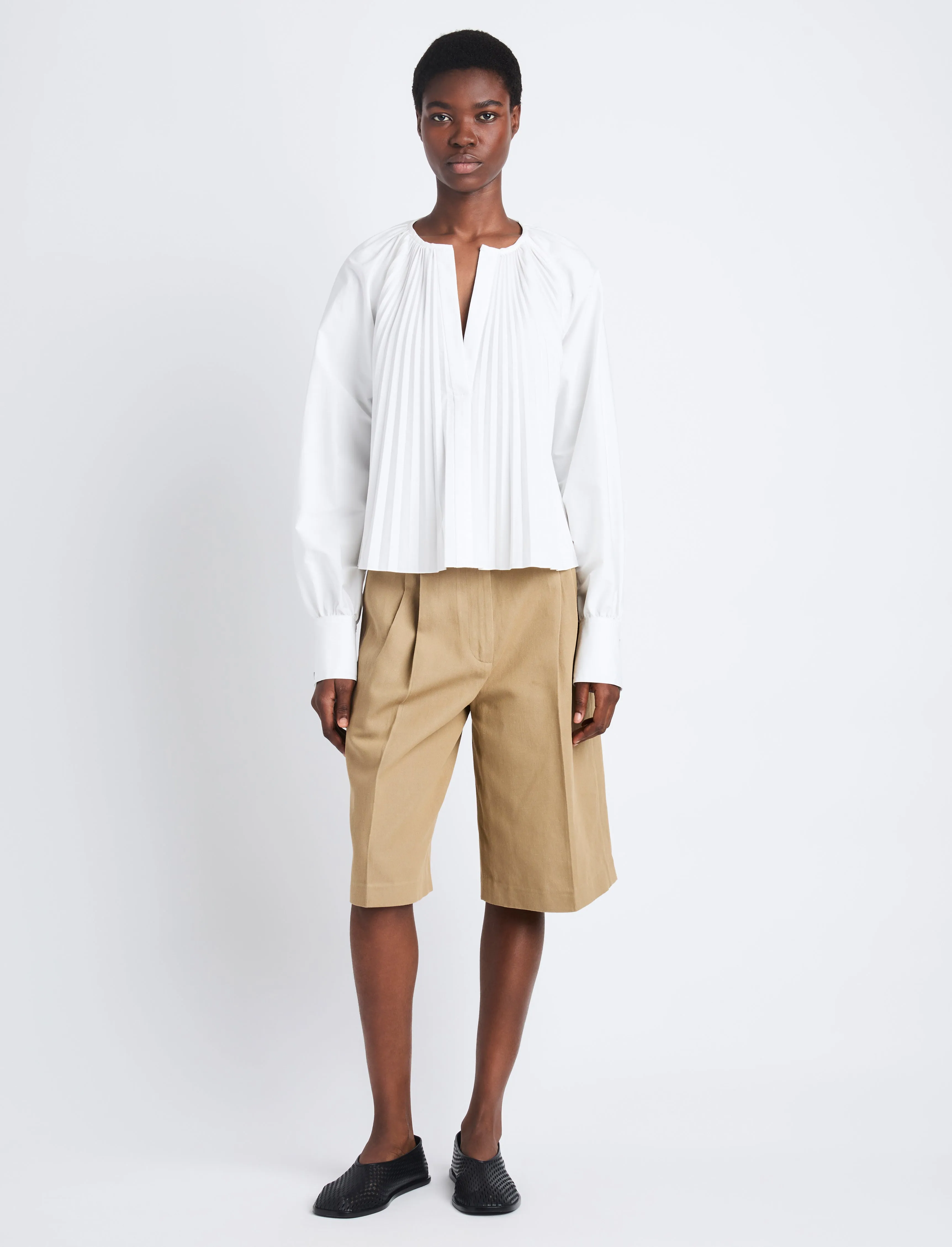Monica Top in Compact Poplin sold by Proenza Schouler product image thumbnail 3