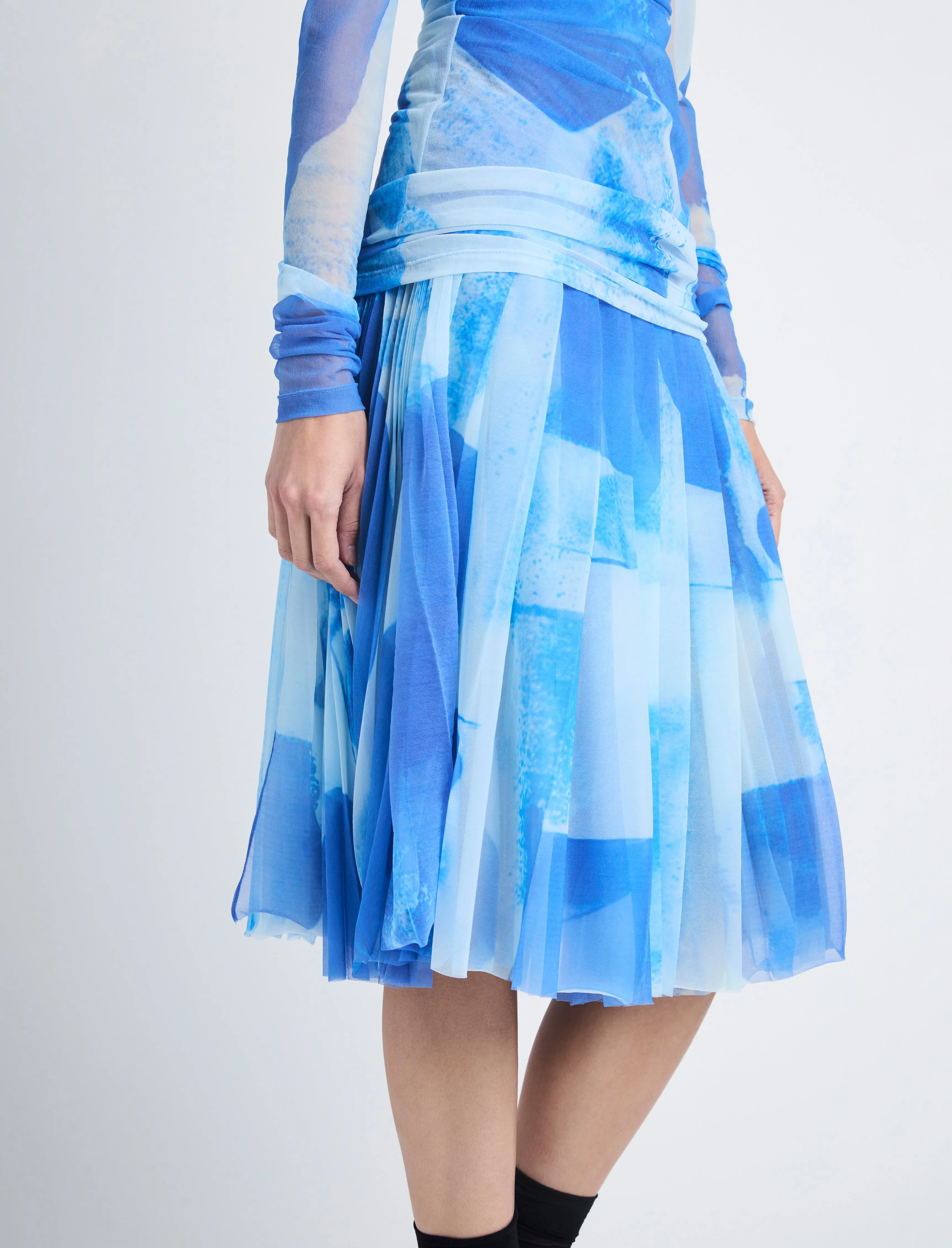 Judy Skirt in Printed Nylon Jersey sold by Proenza Schouler product image thumbnail 5