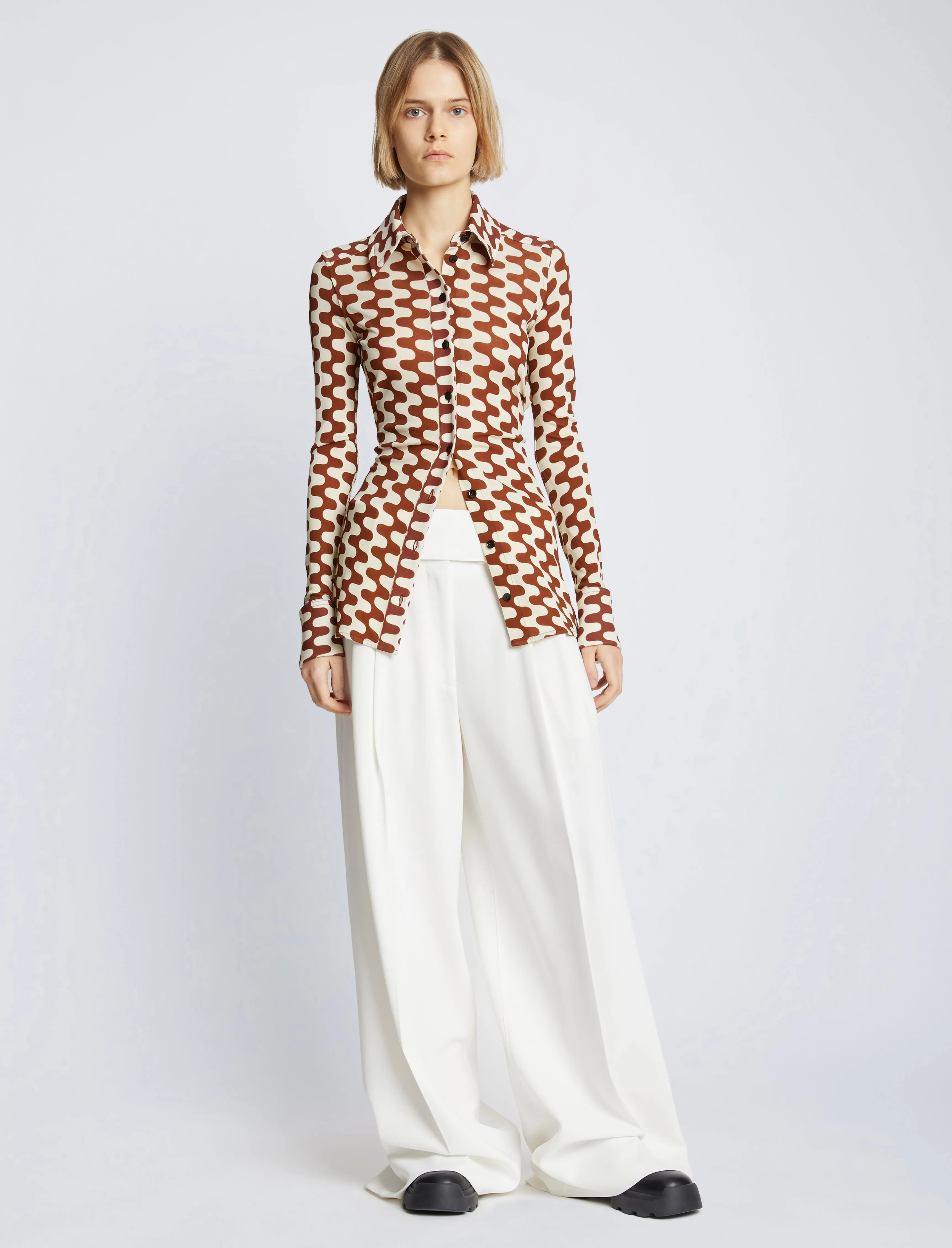 Printed Matte Jersey Shirt sold by Proenza Schouler product image thumbnail 3