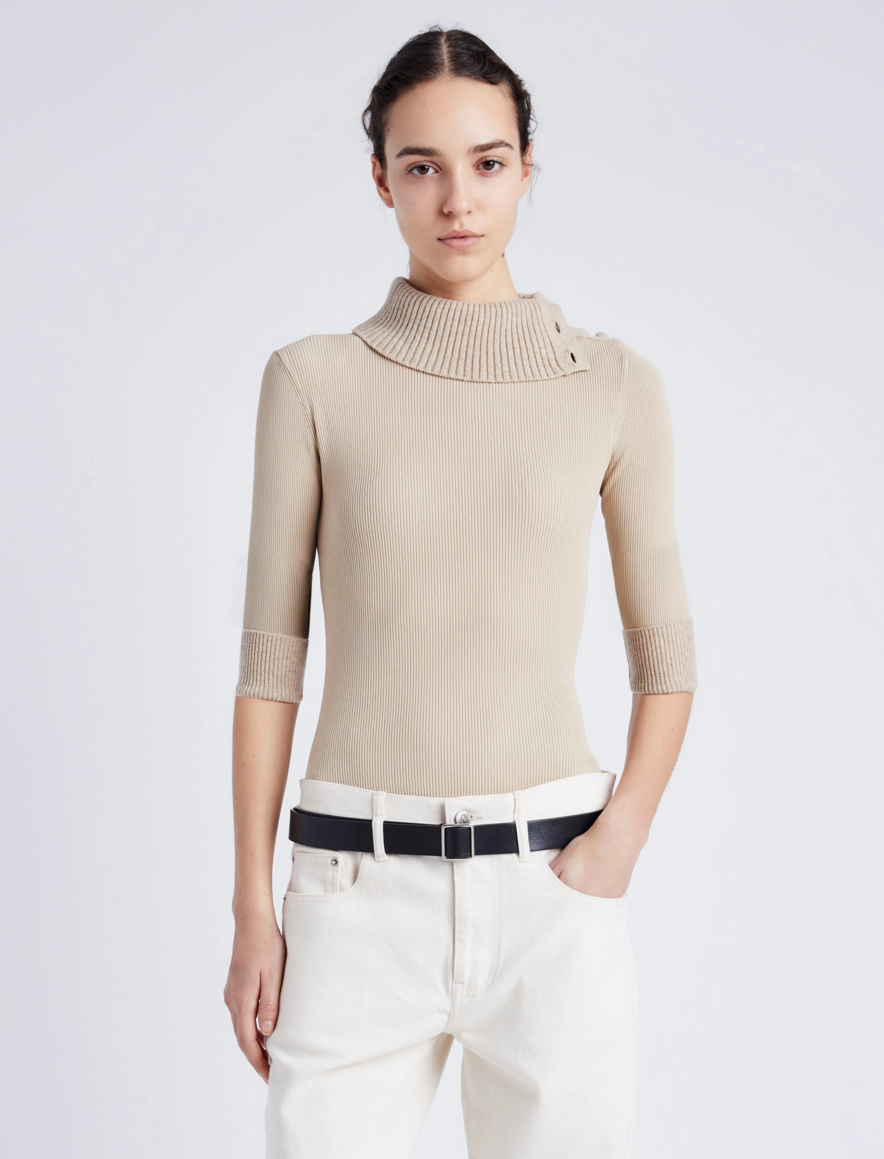 Daxton Sweater in Viscose Rib sold by Proenza Schouler product image thumbnail 2