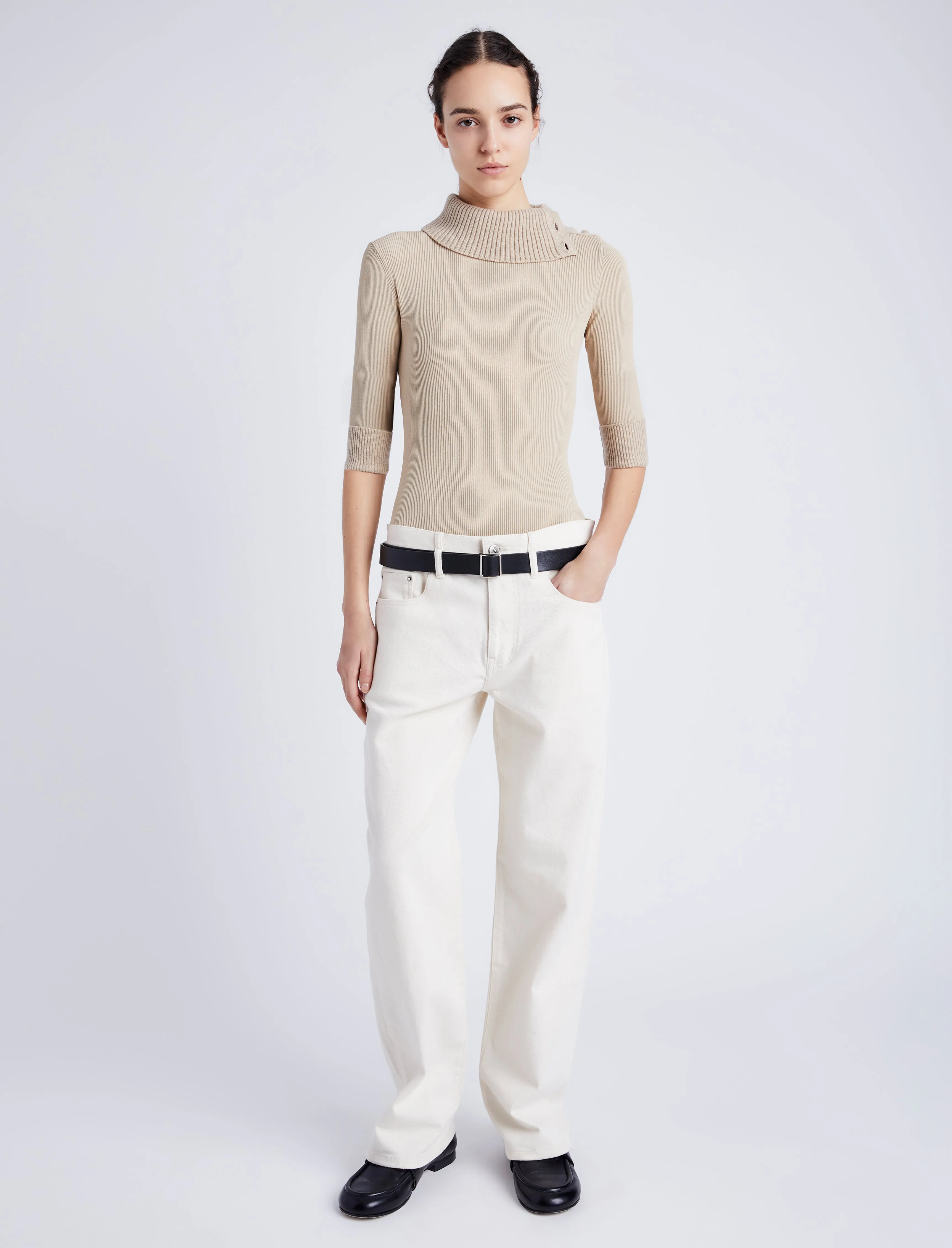 Daxton Sweater in Viscose Rib sold by Proenza Schouler product image thumbnail 3