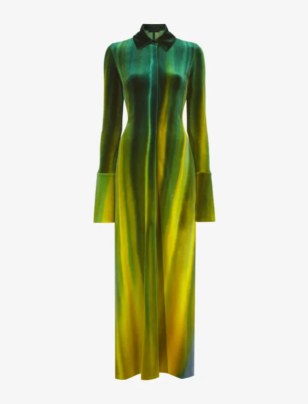 Ice Dyed Velvet Shirt Dress sold by Proenza Schouler