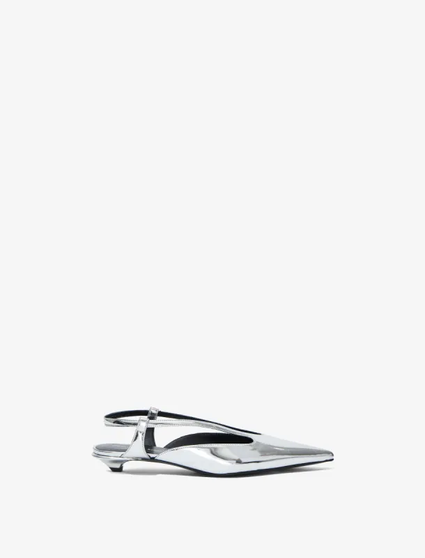 Point Slingback Pumps in Mirrored Metallic sold by Proenza Schouler