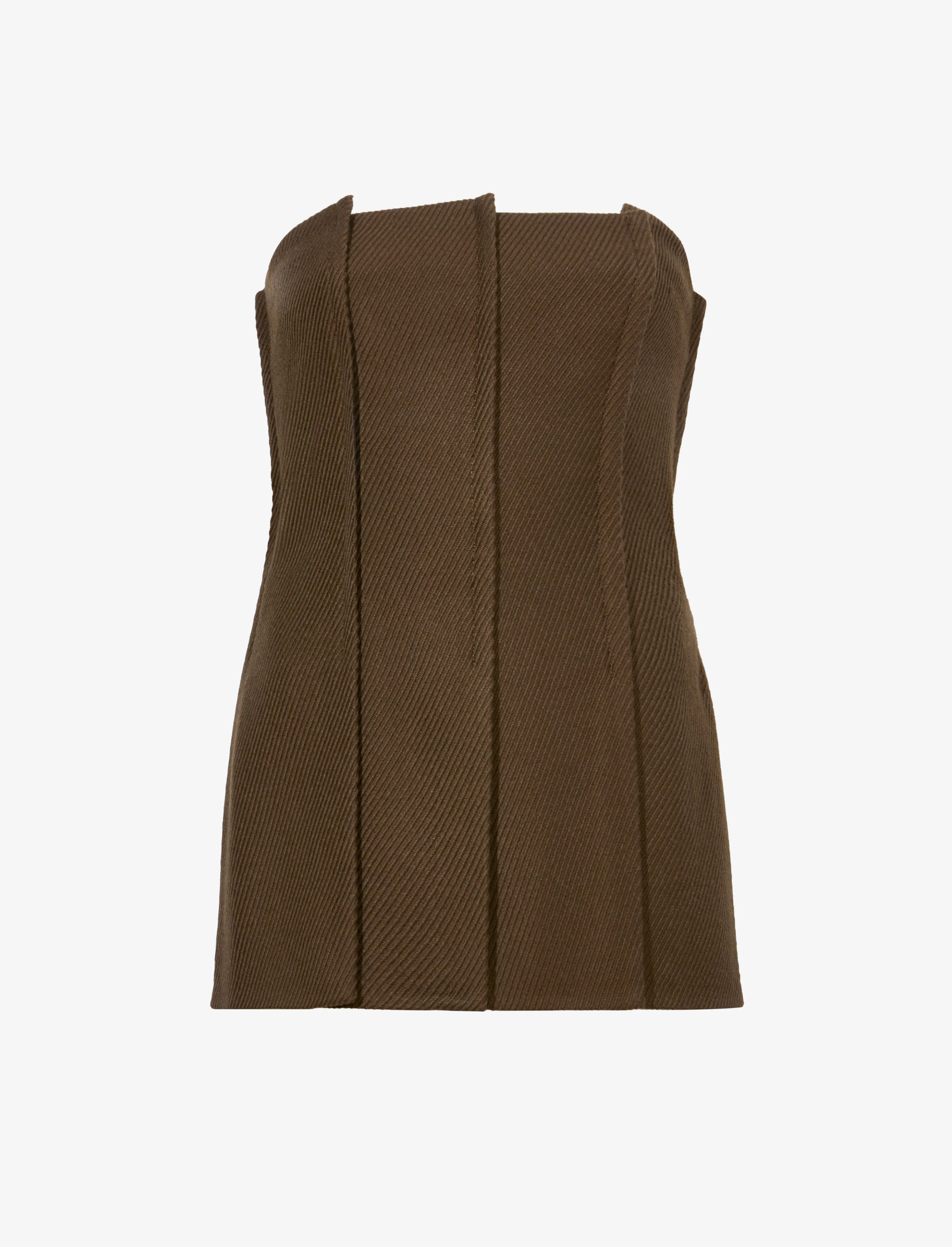 Corinne Strapless Top in Wool Twill sold by Proenza Schouler