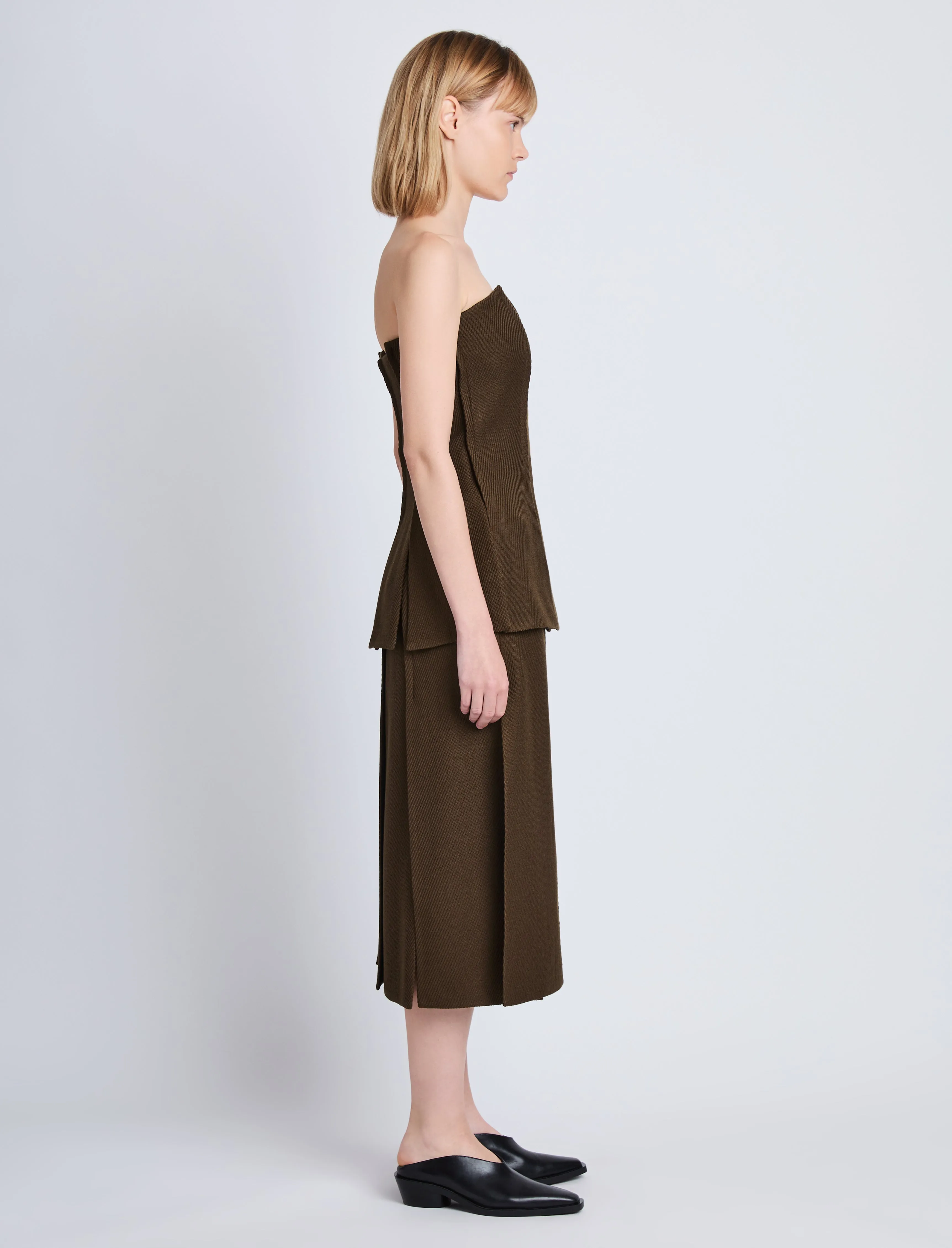 Corinne Strapless Top in Wool Twill sold by Proenza Schouler product image thumbnail 4