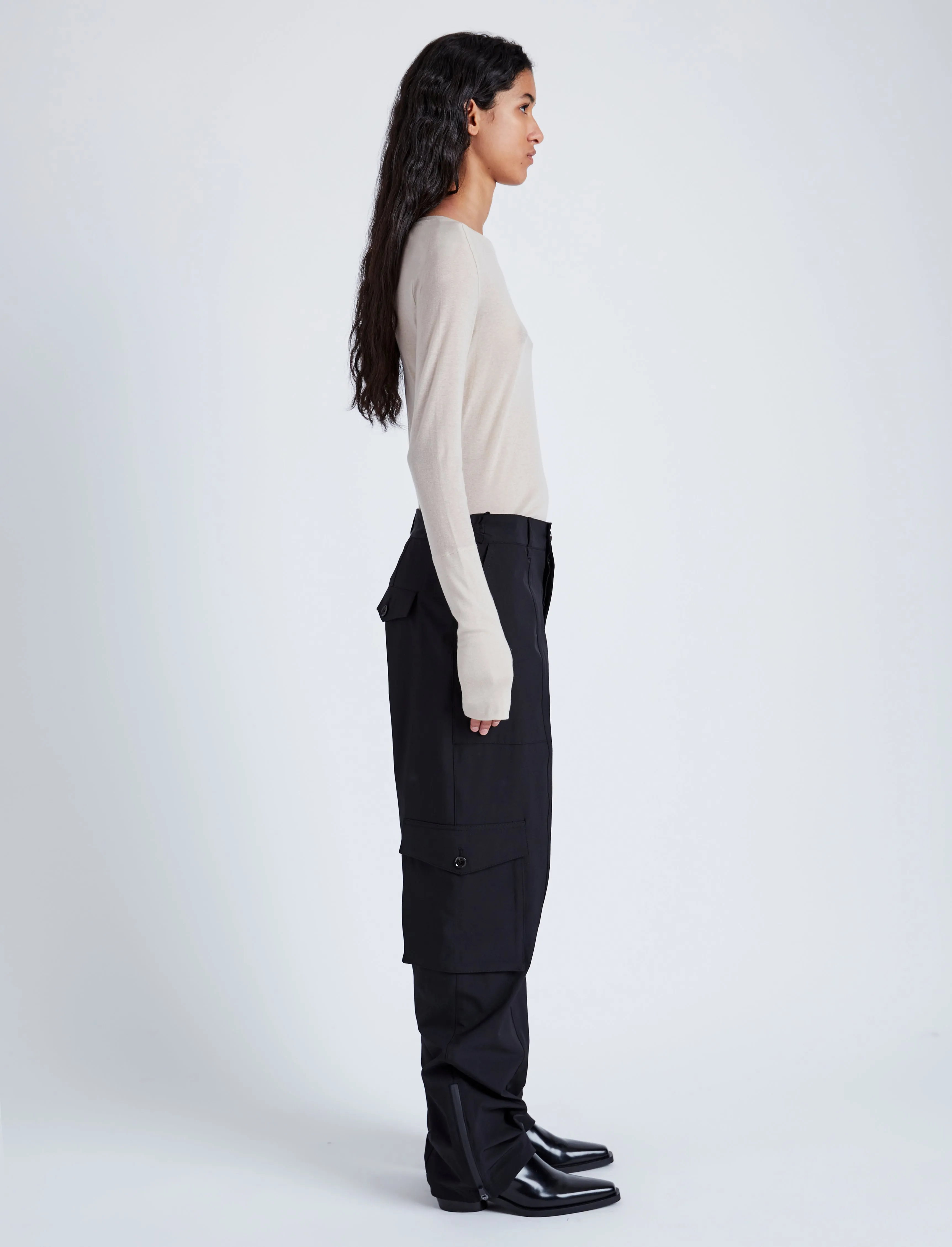 Kaiya Top in Sheer Slub Jersey sold by Proenza Schouler product image thumbnail 4