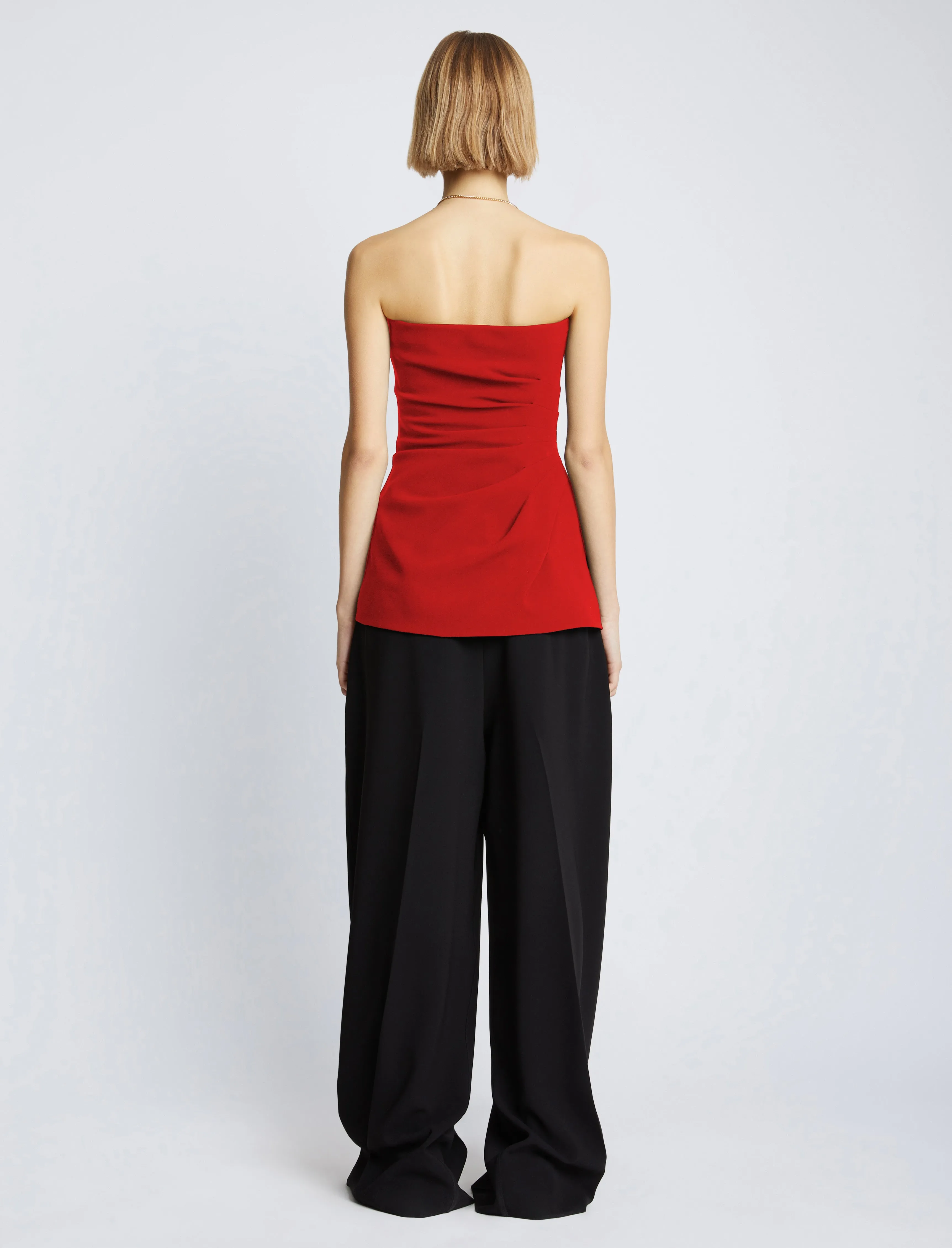 Bobbi Strapless Top in Matte Double Crepe sold by Proenza Schouler product image thumbnail 5