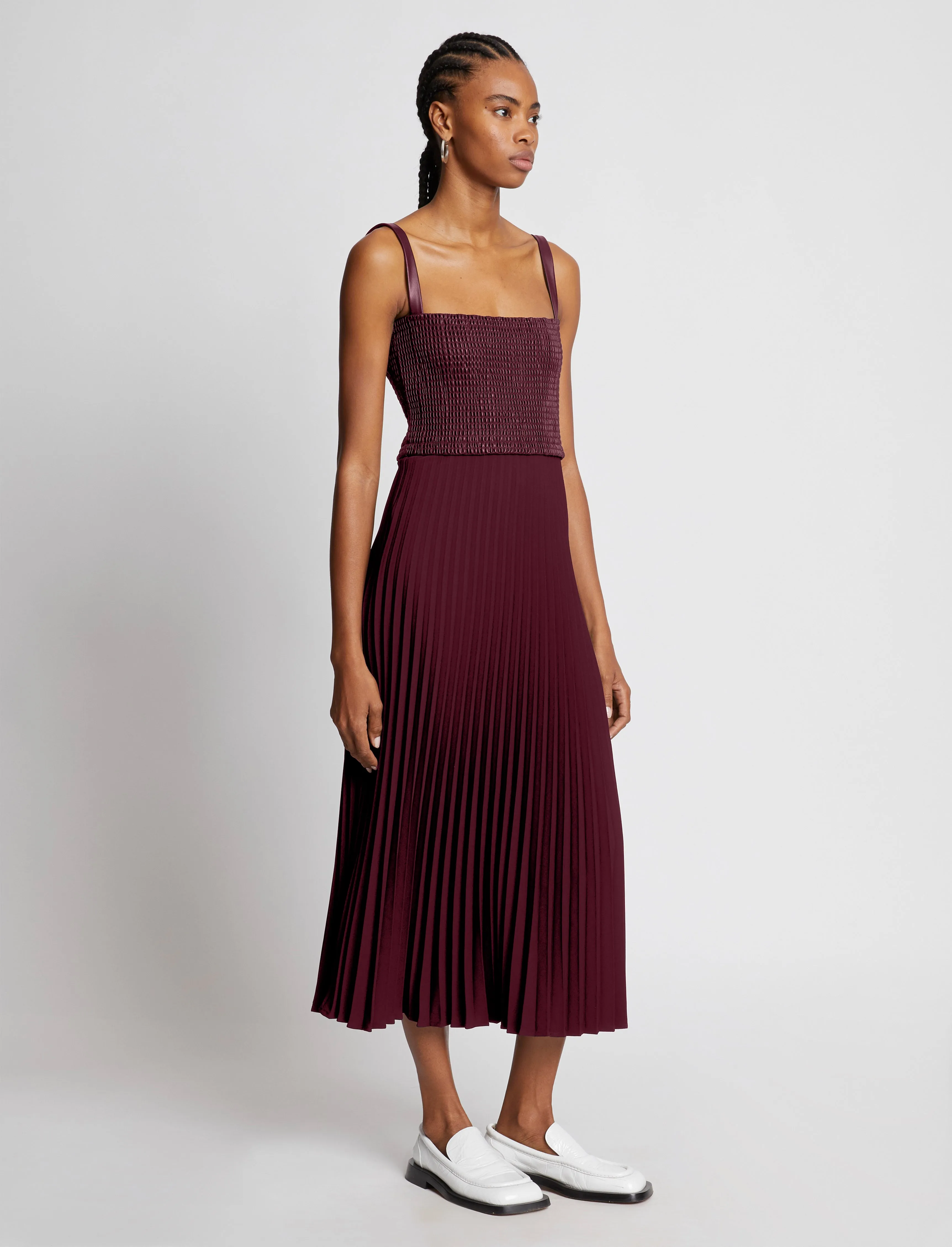 Bi-Color Pleated Dress sold by Proenza Schouler product image thumbnail 3