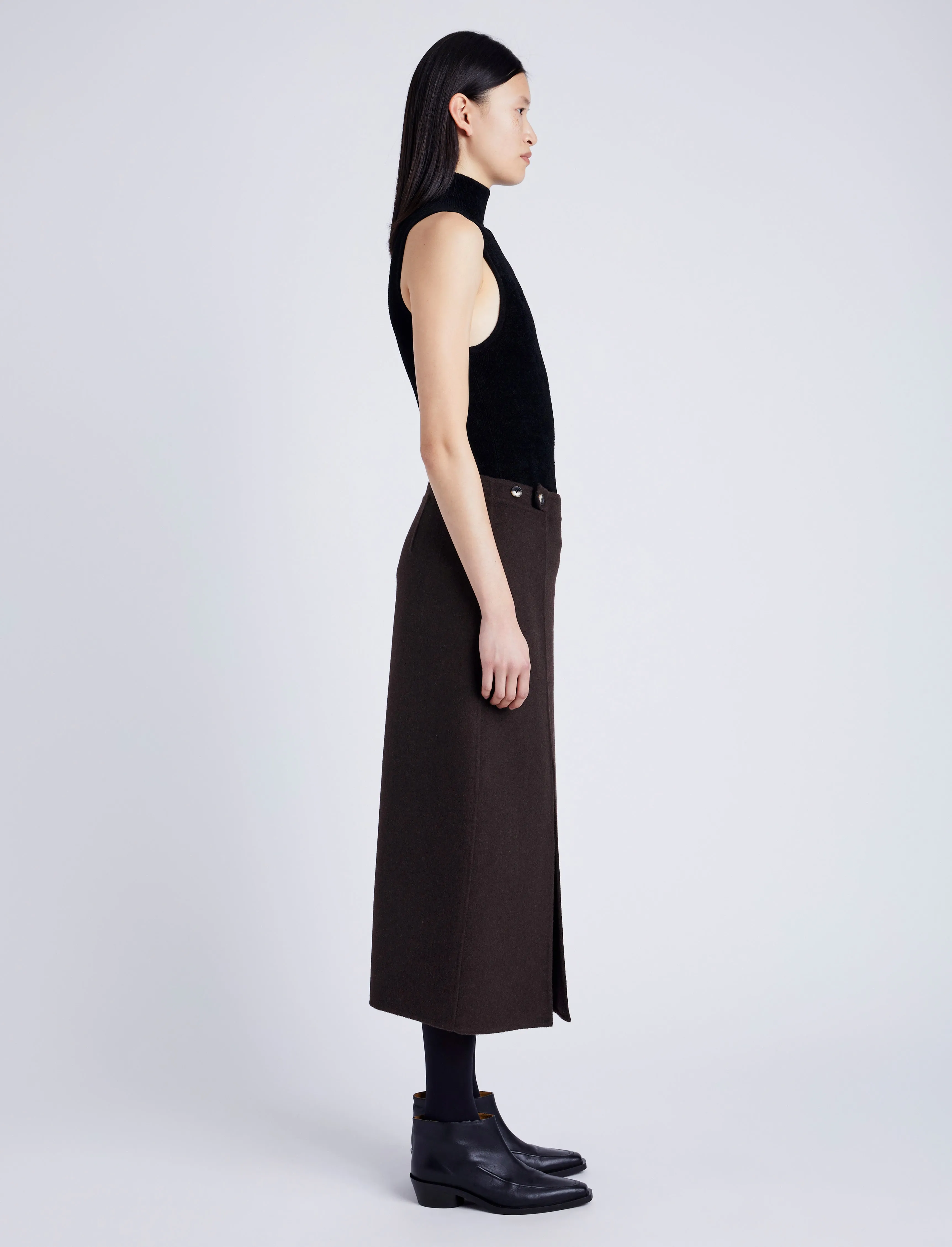 Adrian Skirt in Brushed Wool sold by Proenza Schouler product image thumbnail 3