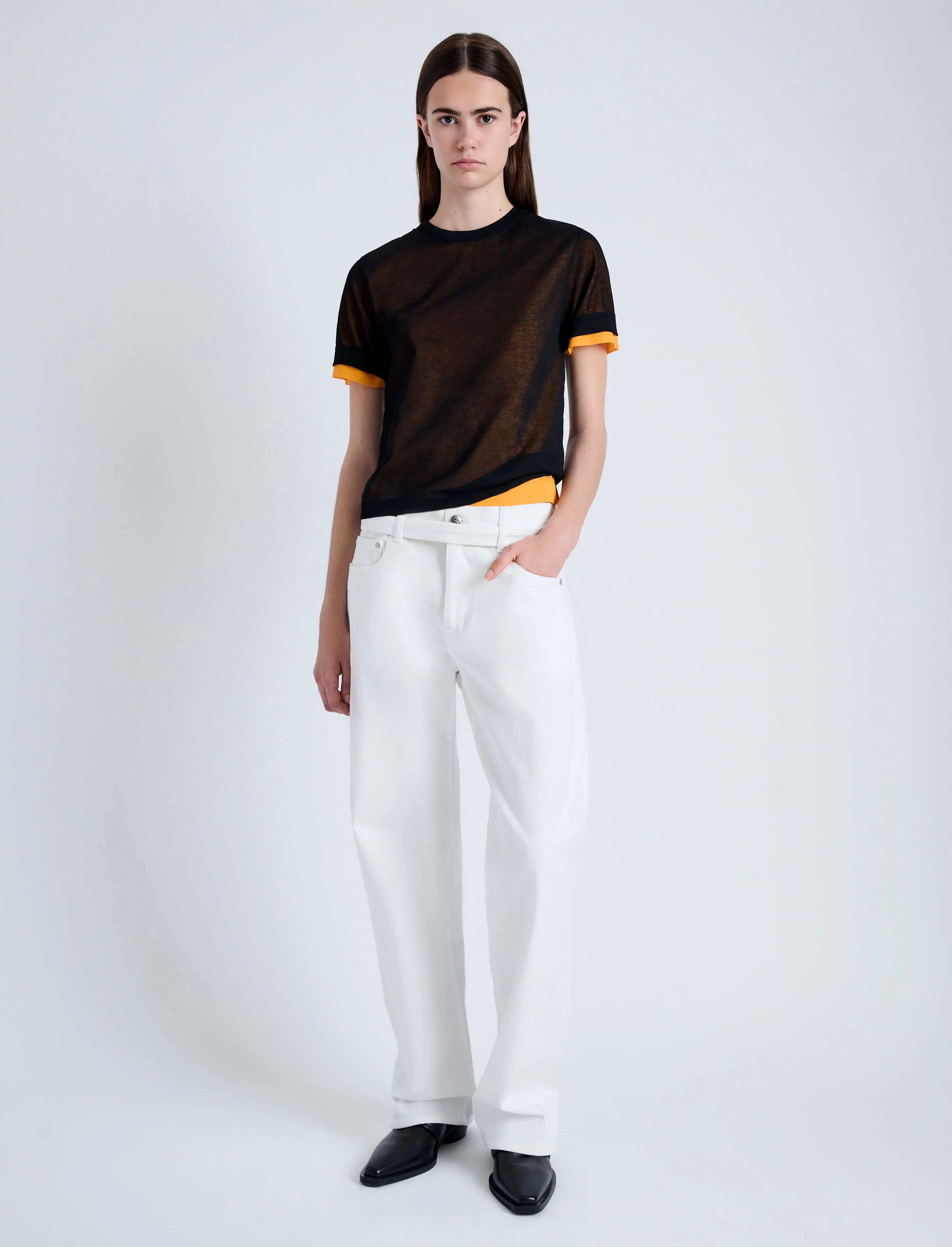 Powell Layered Top in Sheer Knit sold by Proenza Schouler product image thumbnail 3