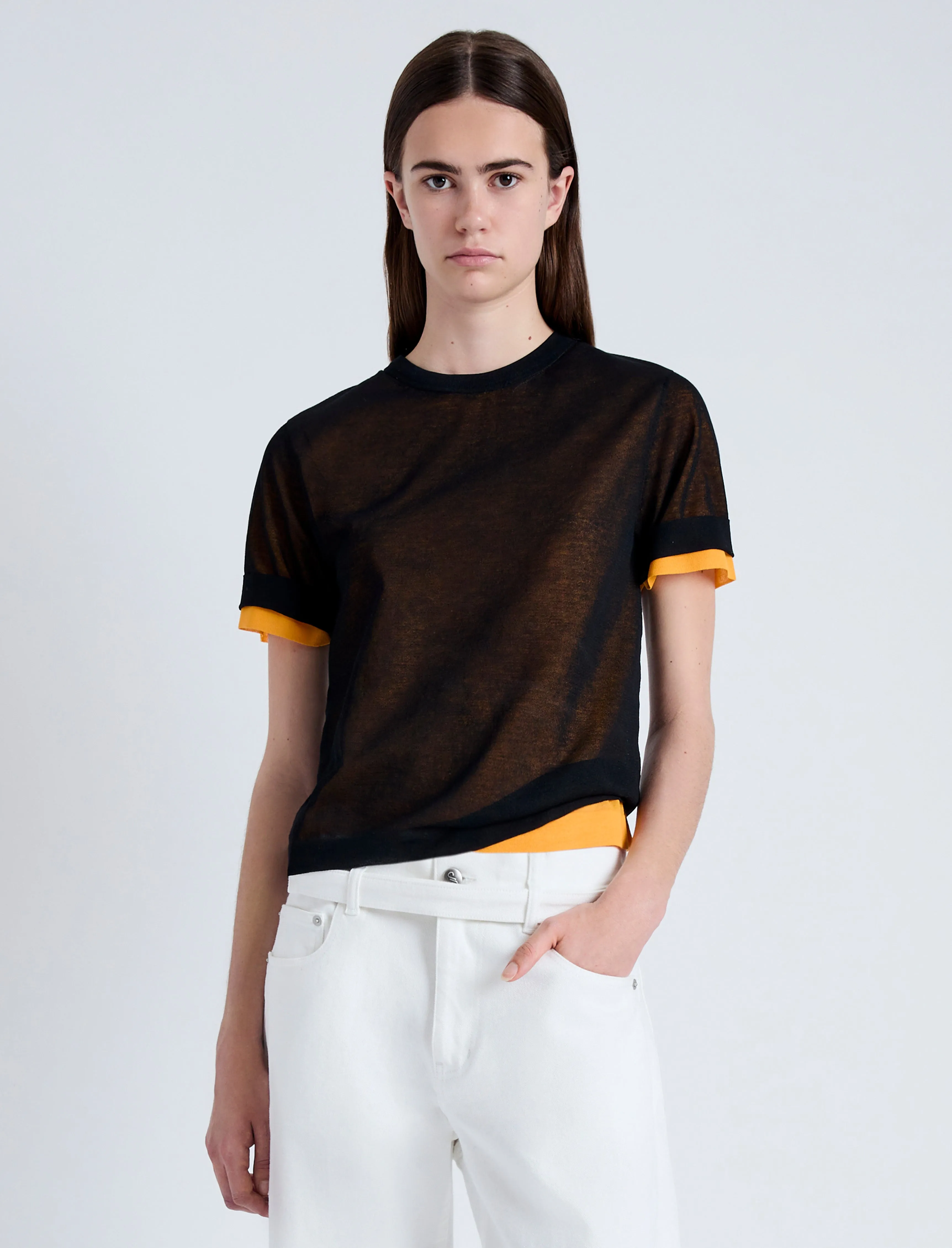 Powell Layered Top in Sheer Knit sold by Proenza Schouler product image thumbnail 2