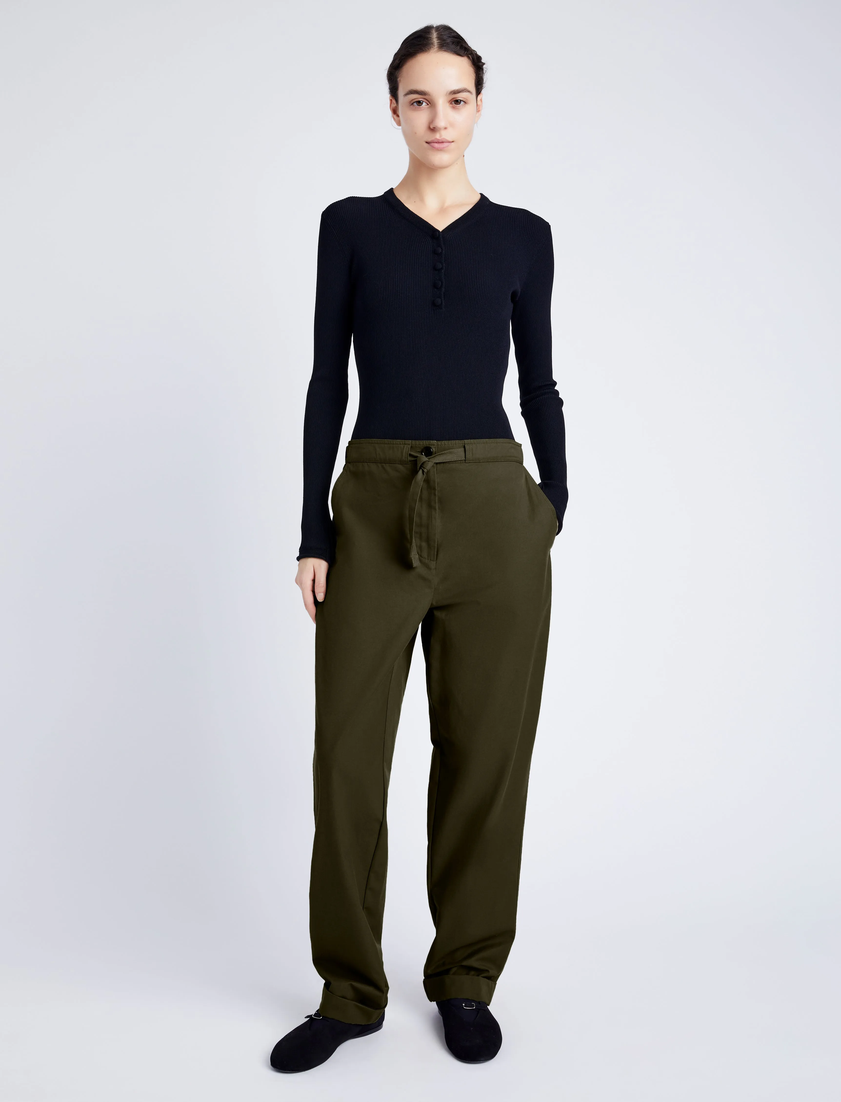 Preston Pant in Tech Cotton sold by Proenza Schouler product image thumbnail 2