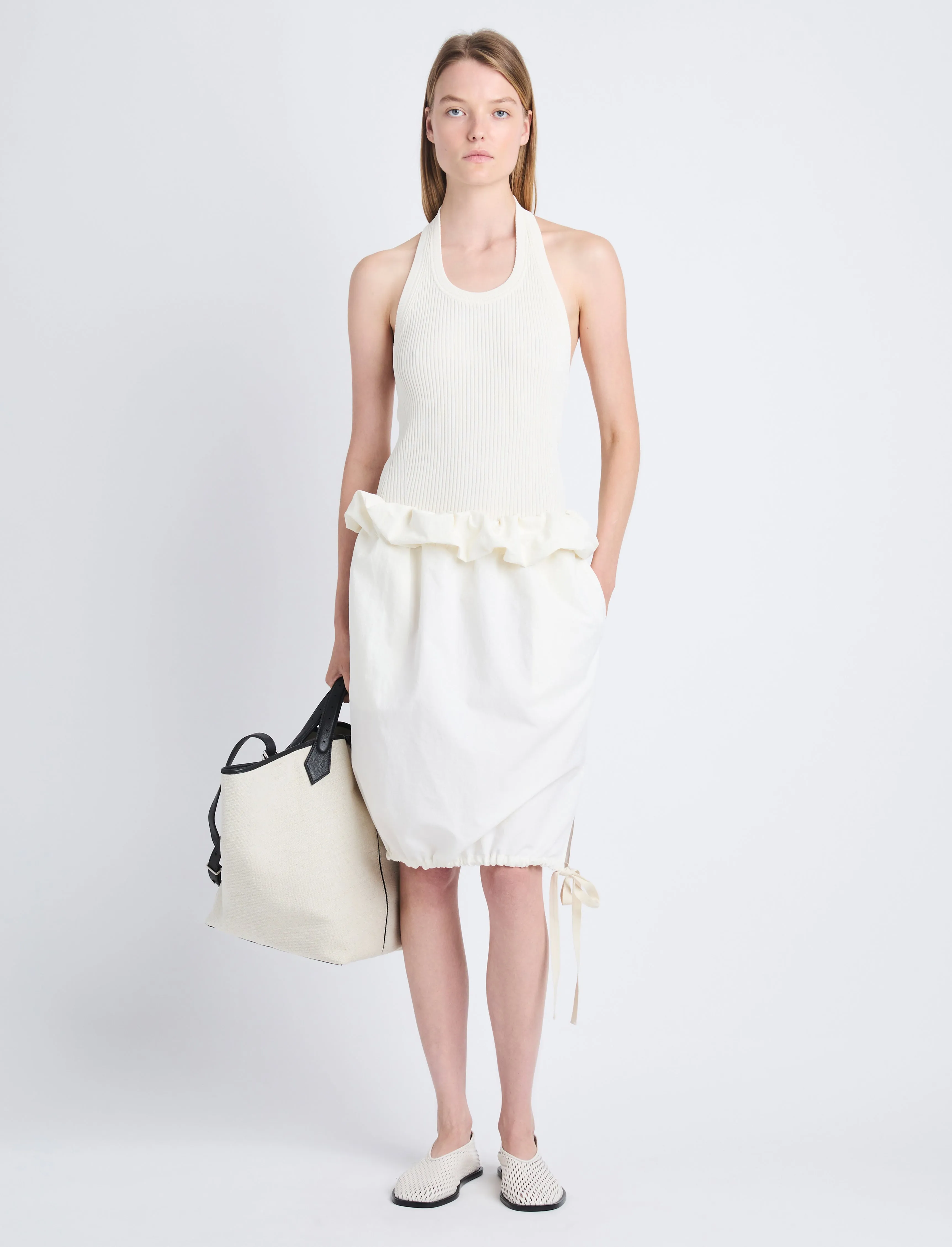 Hayley Skirt in Lightweight Crinkle Poplin sold by Proenza Schouler product image thumbnail 2