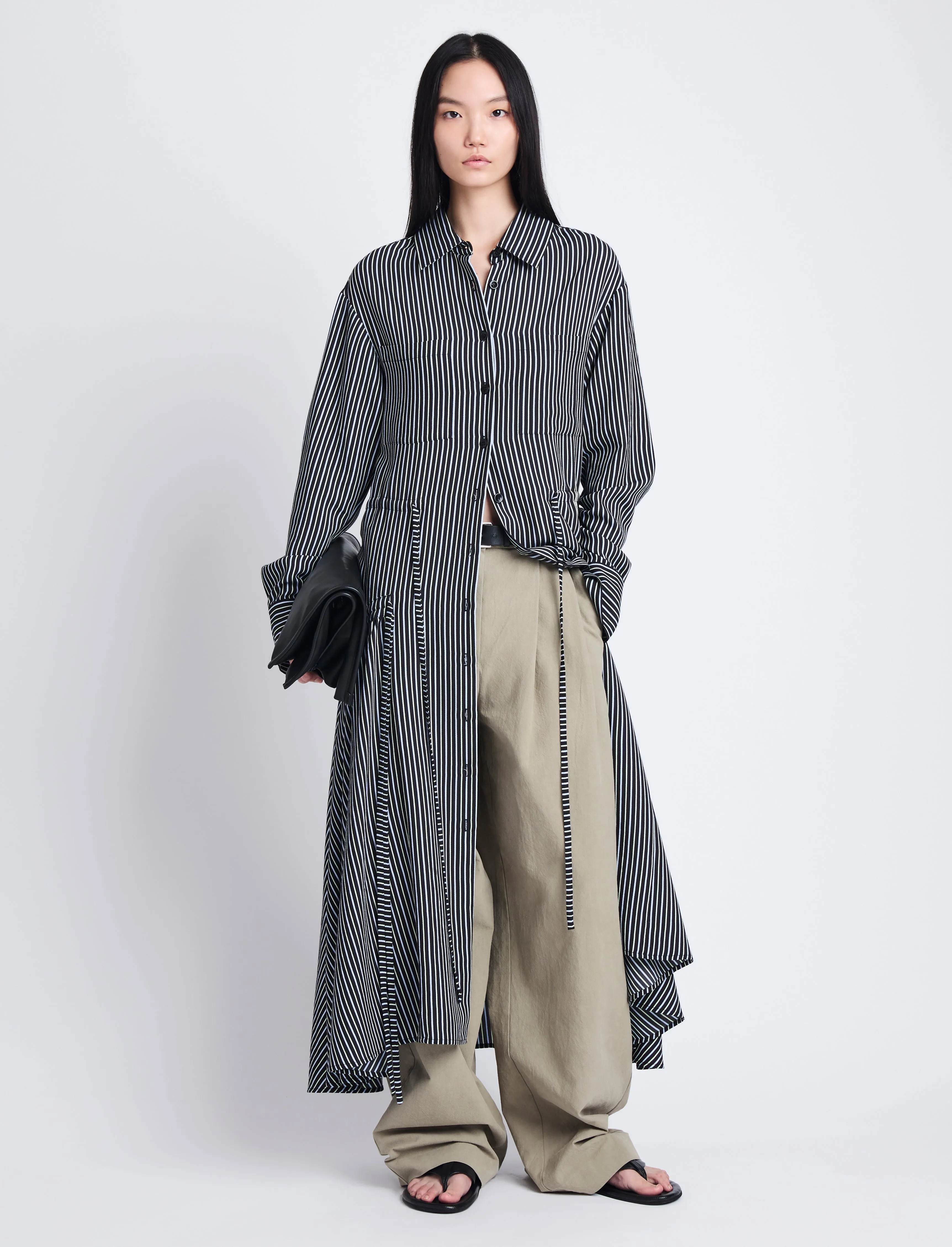 Bonnie Dress in Striped Shirting sold by Proenza Schouler product image thumbnail 2