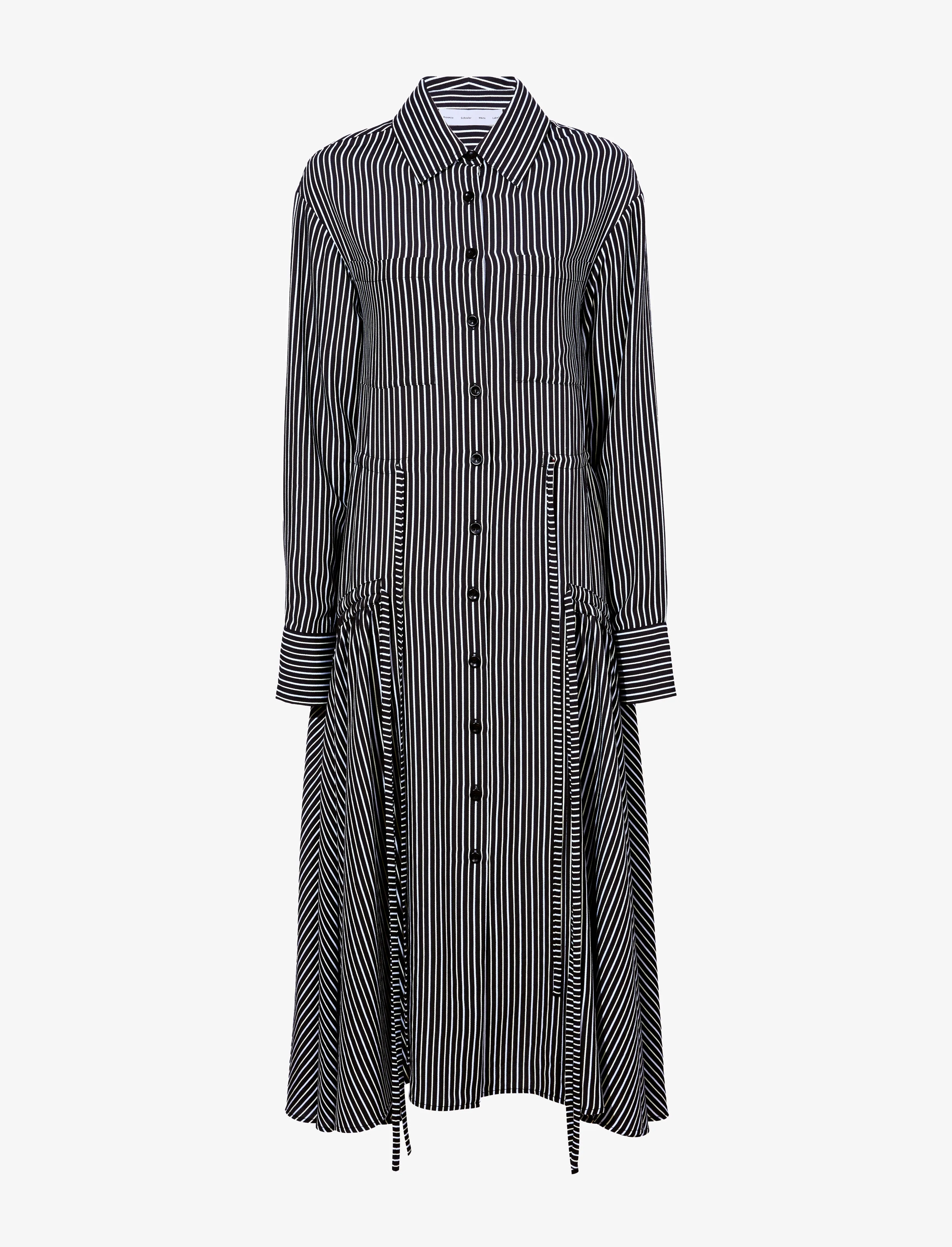 Bonnie Dress in Striped Shirting sold by Proenza Schouler