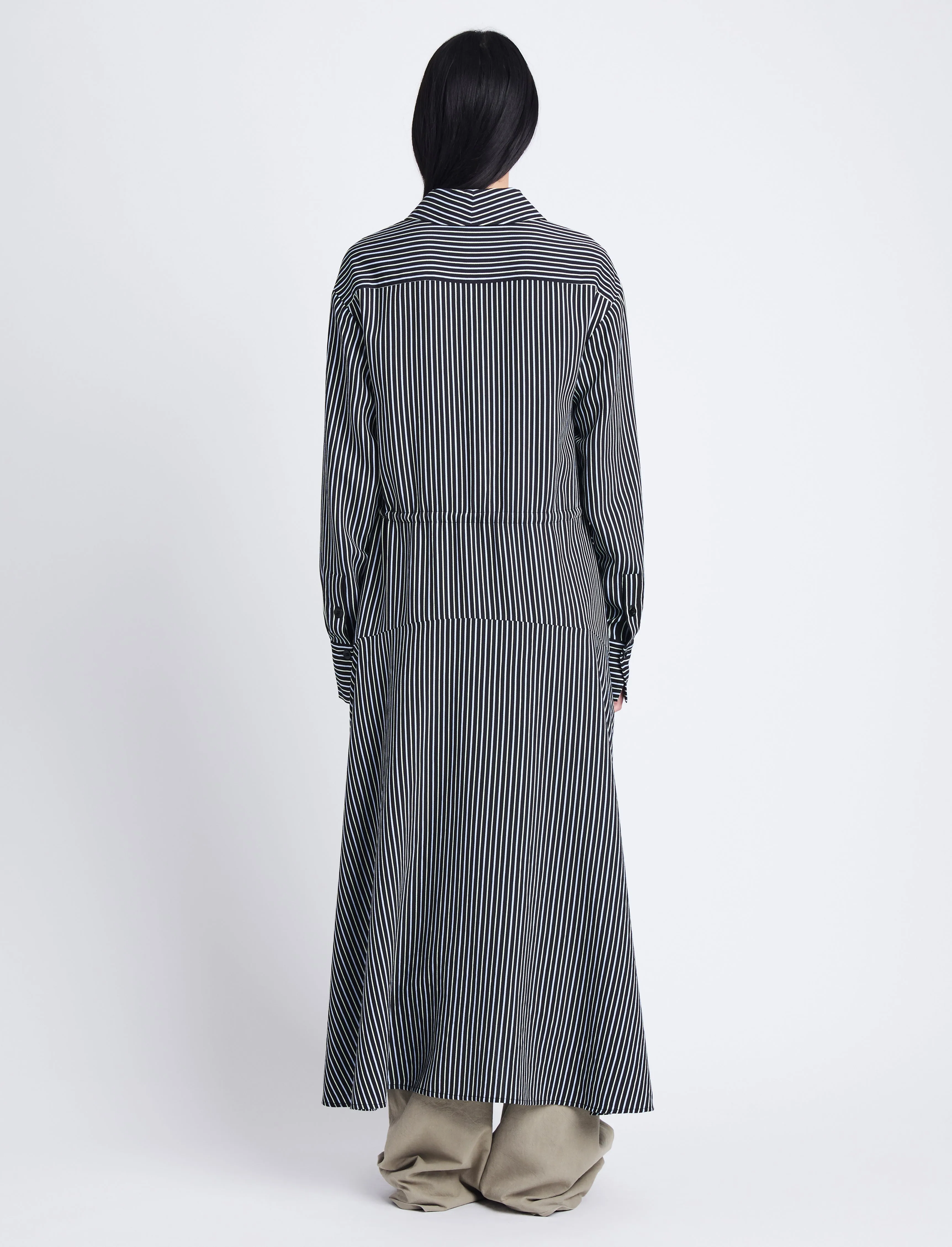 Bonnie Dress in Striped Shirting sold by Proenza Schouler product image thumbnail 4