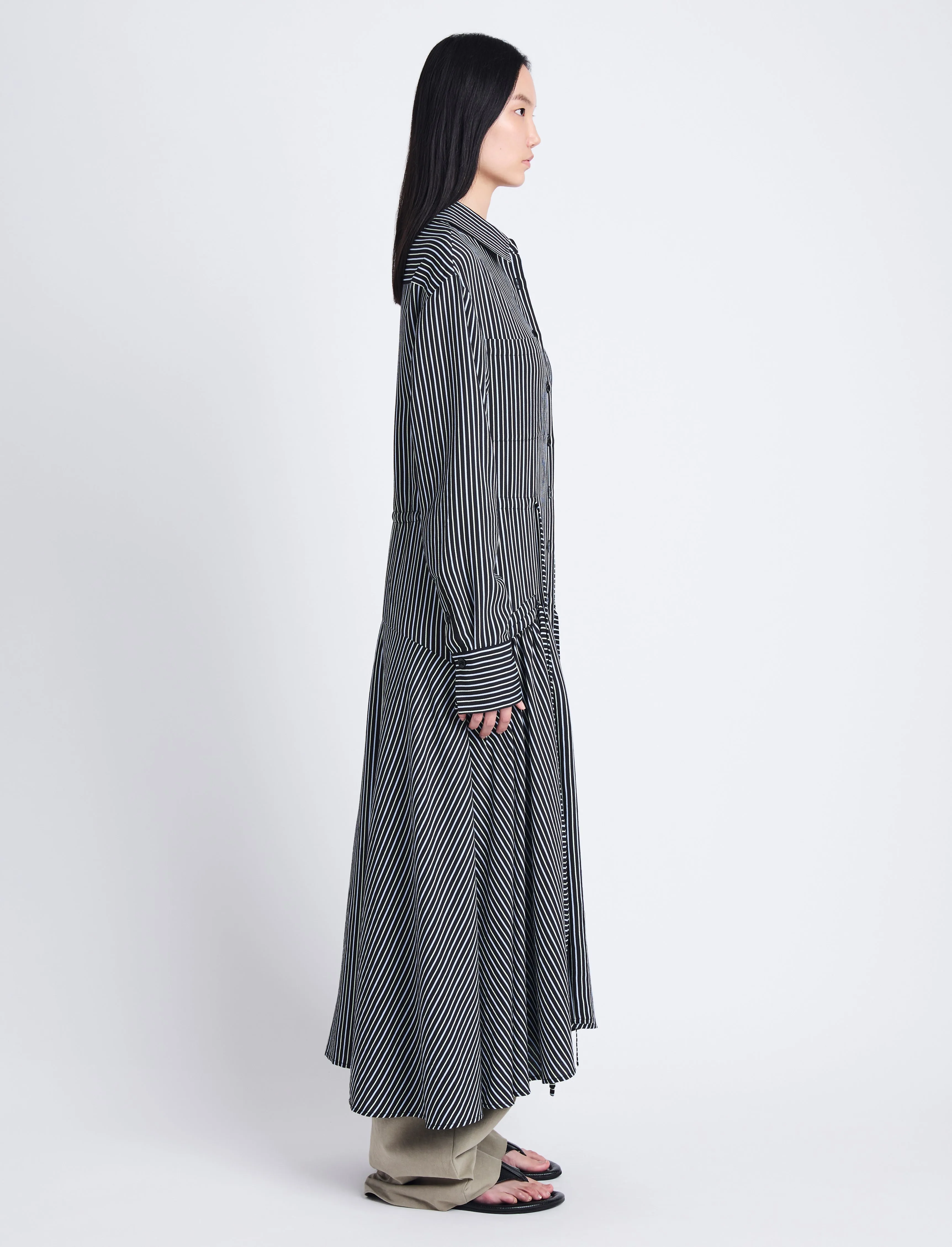 Bonnie Dress in Striped Shirting sold by Proenza Schouler product image thumbnail 3