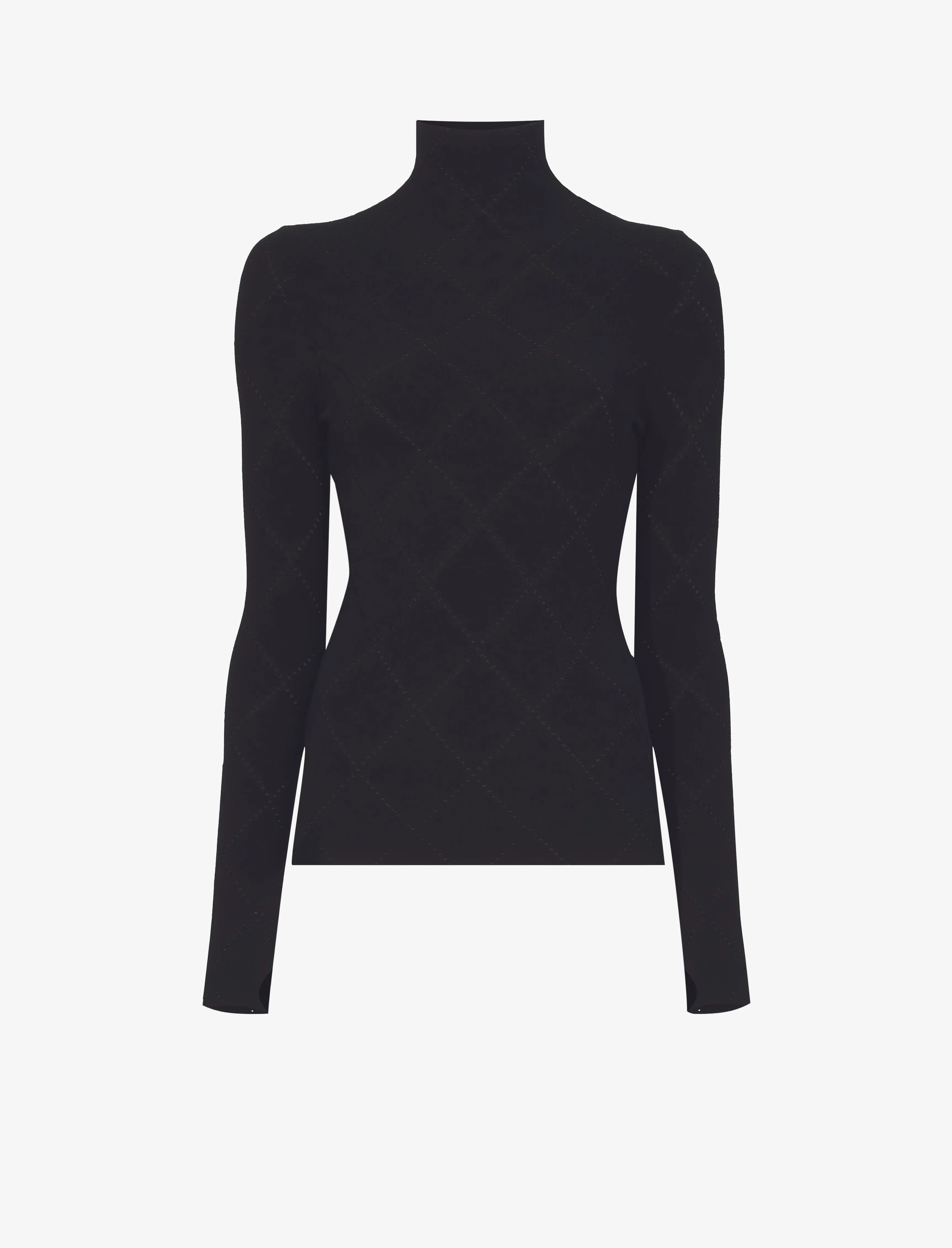Pointelle Diamonds Turtleneck Top sold by Proenza Schouler