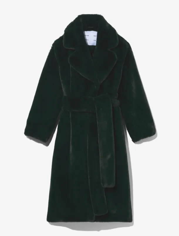 Faux Fur Belted Coat sold by Proenza Schouler
