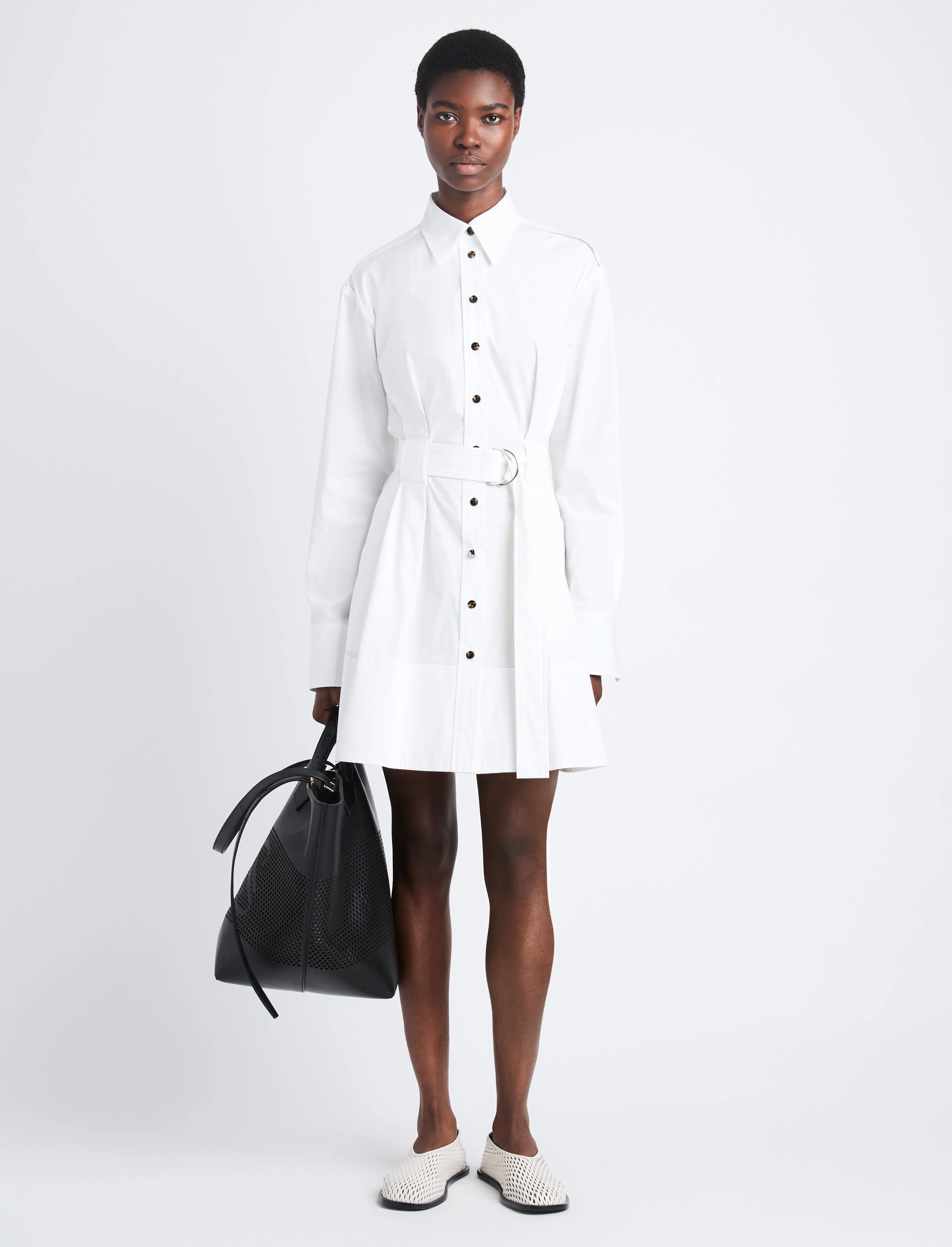 Viola Dress in Compact Poplin sold by Proenza Schouler product image thumbnail 2