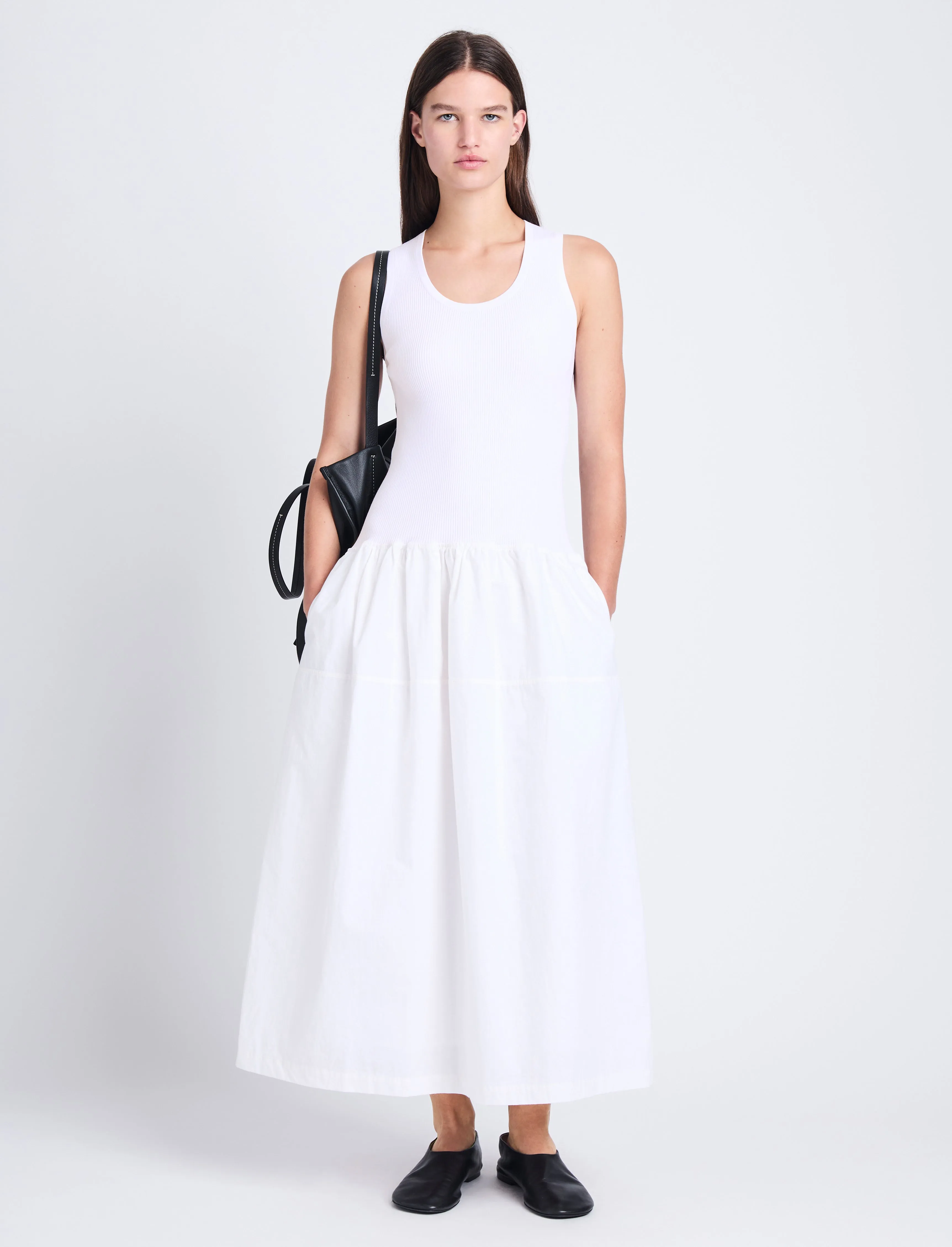 Malia Dress in Peached Poplin sold by Proenza Schouler product image thumbnail 2