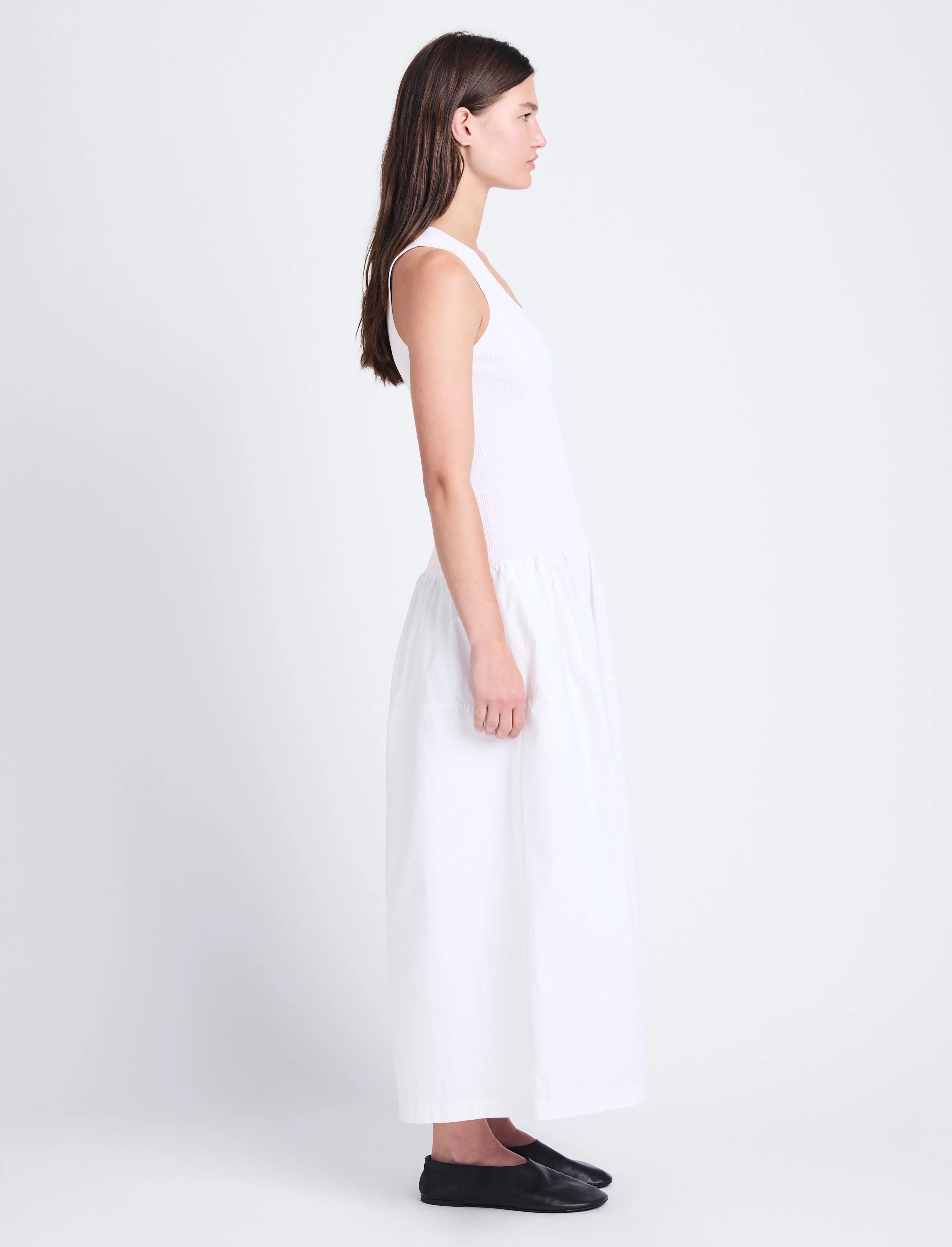 Malia Dress in Peached Poplin sold by Proenza Schouler product image thumbnail 3